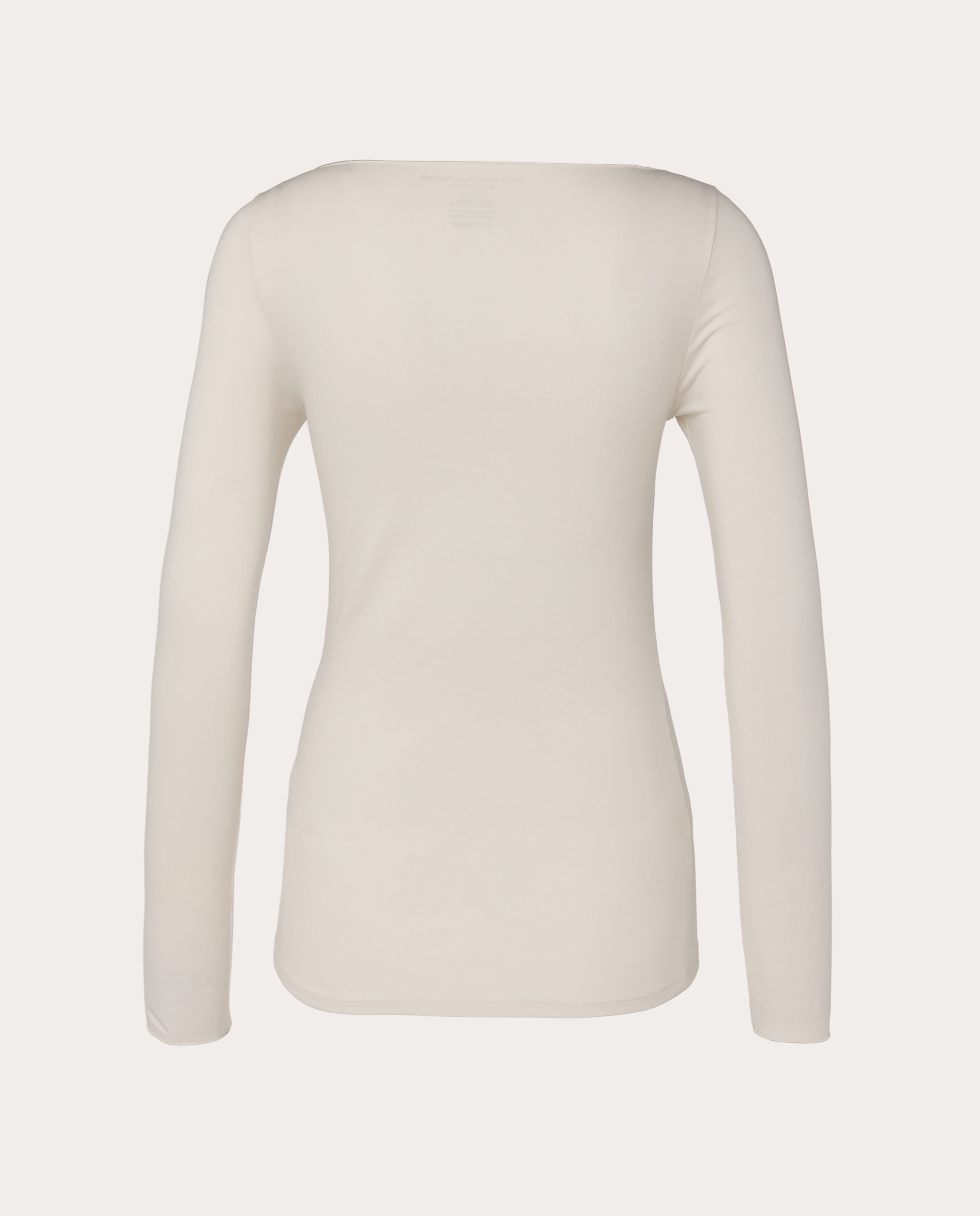 Camiseta fluida de escote barco - Crema Crema-2