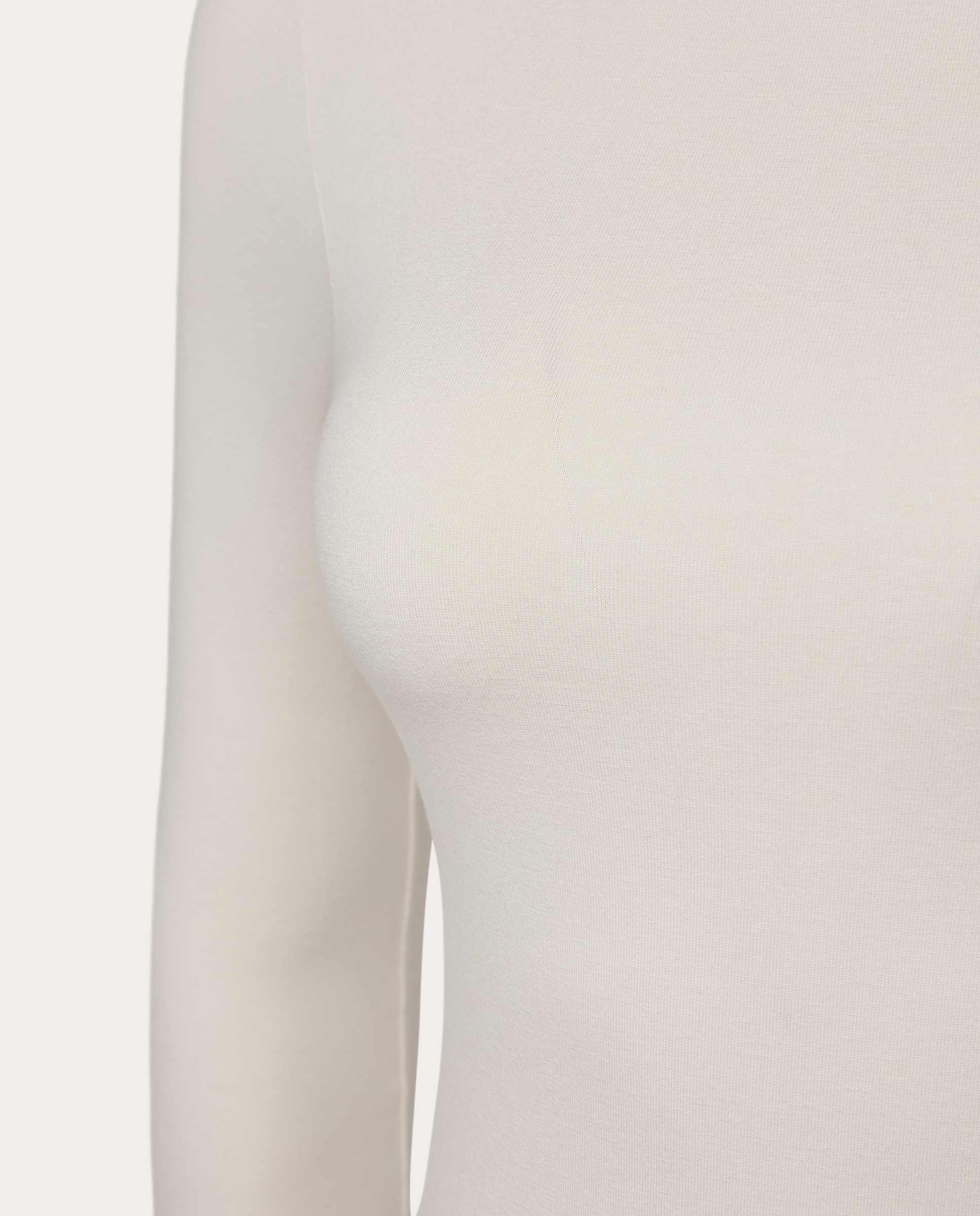 Camiseta fluida de escote barco - Crema Crema-4