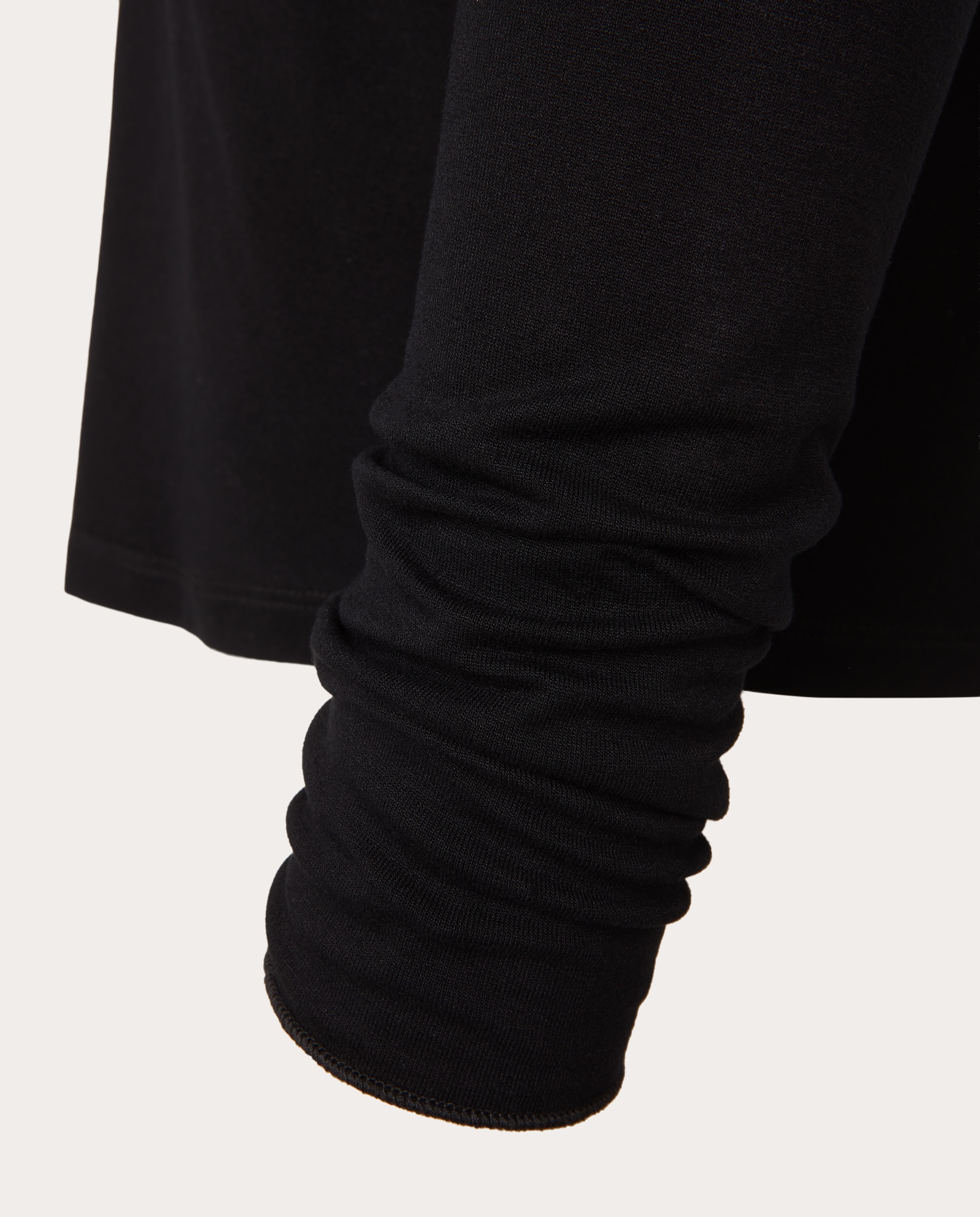Camisa de Malha com Colarinho Aberto Preto-4