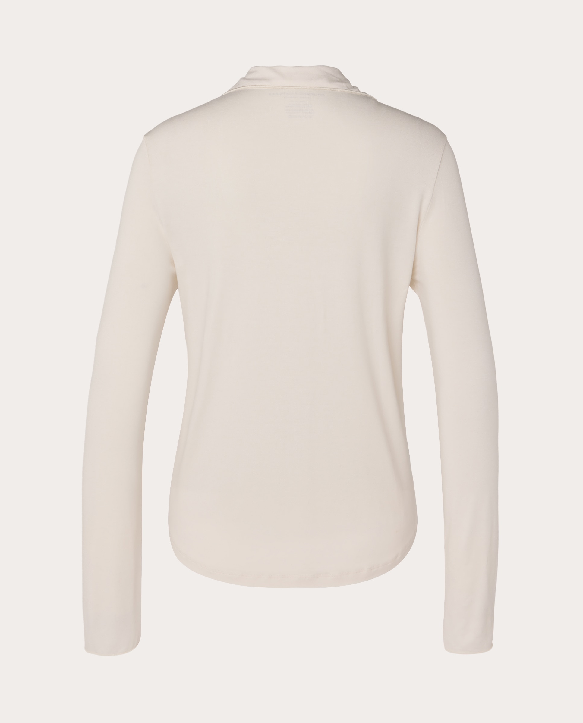 Imagen 2 de Camisa de punto con cuello abierto - Crema Crema