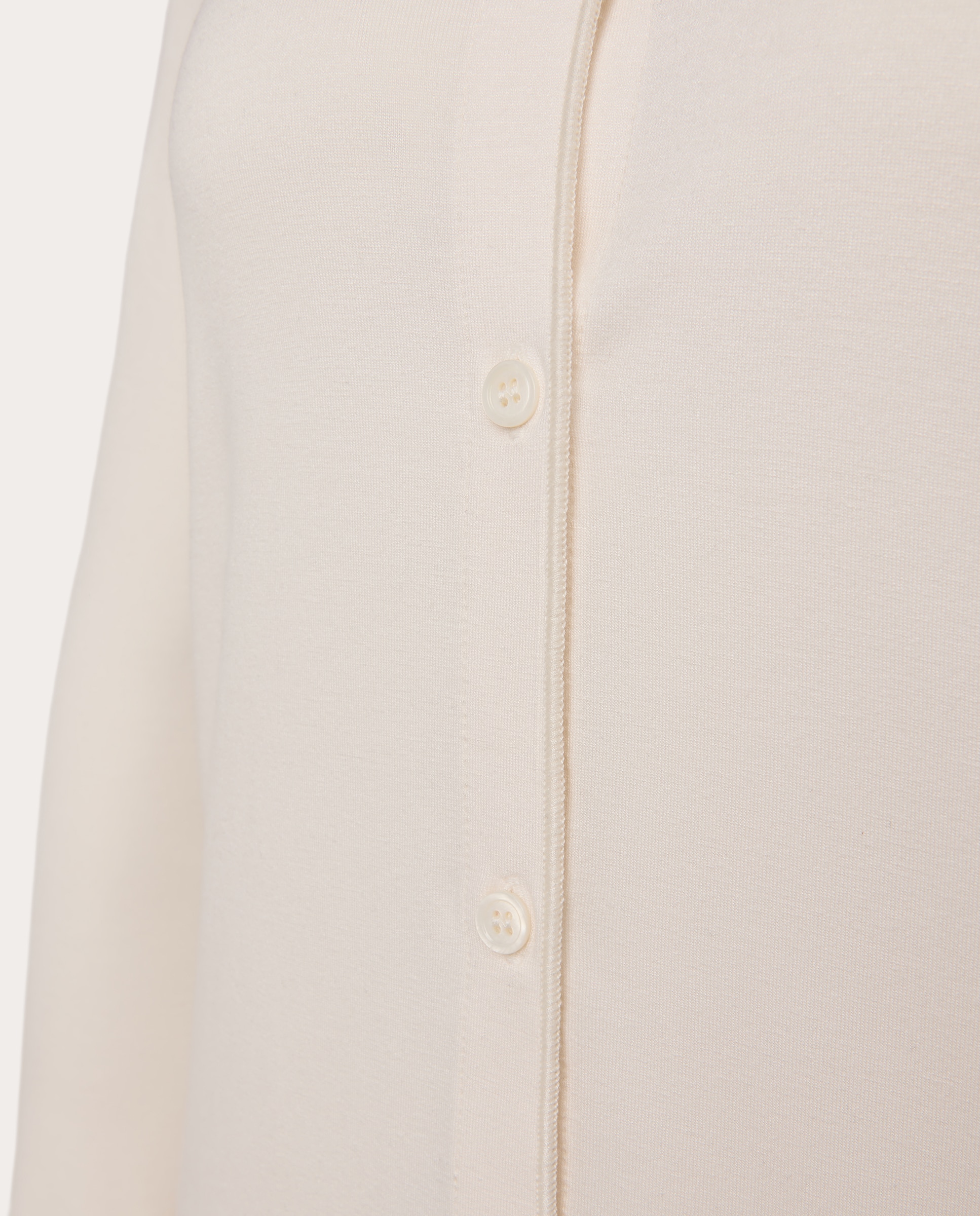 Imagen 3 de Camisa de punto con cuello abierto - Crema Crema