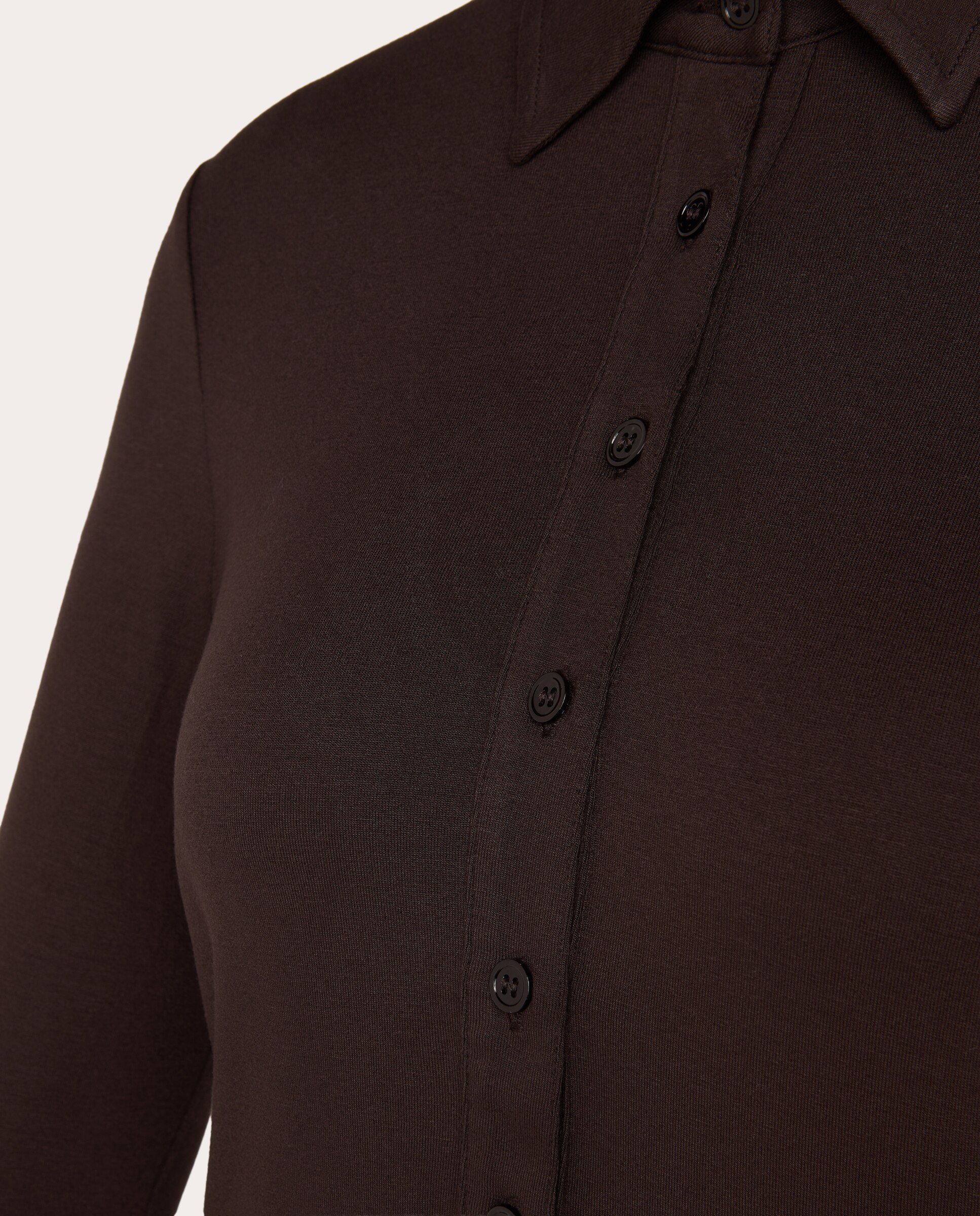 Camisa de Caxemira com Elegância Relaxed Castanho-3