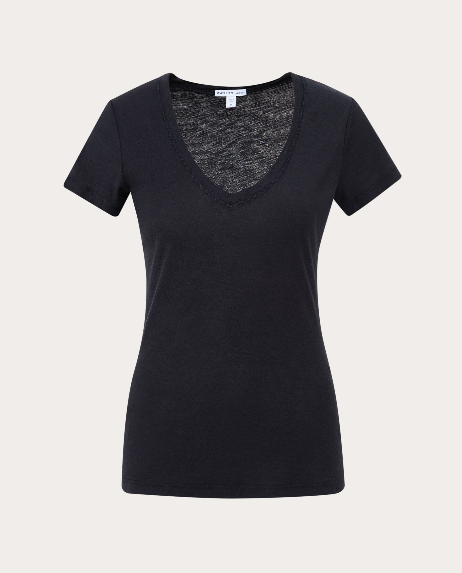 Imagen 1 de Camiseta de algodón con escote en V Gris oscuro