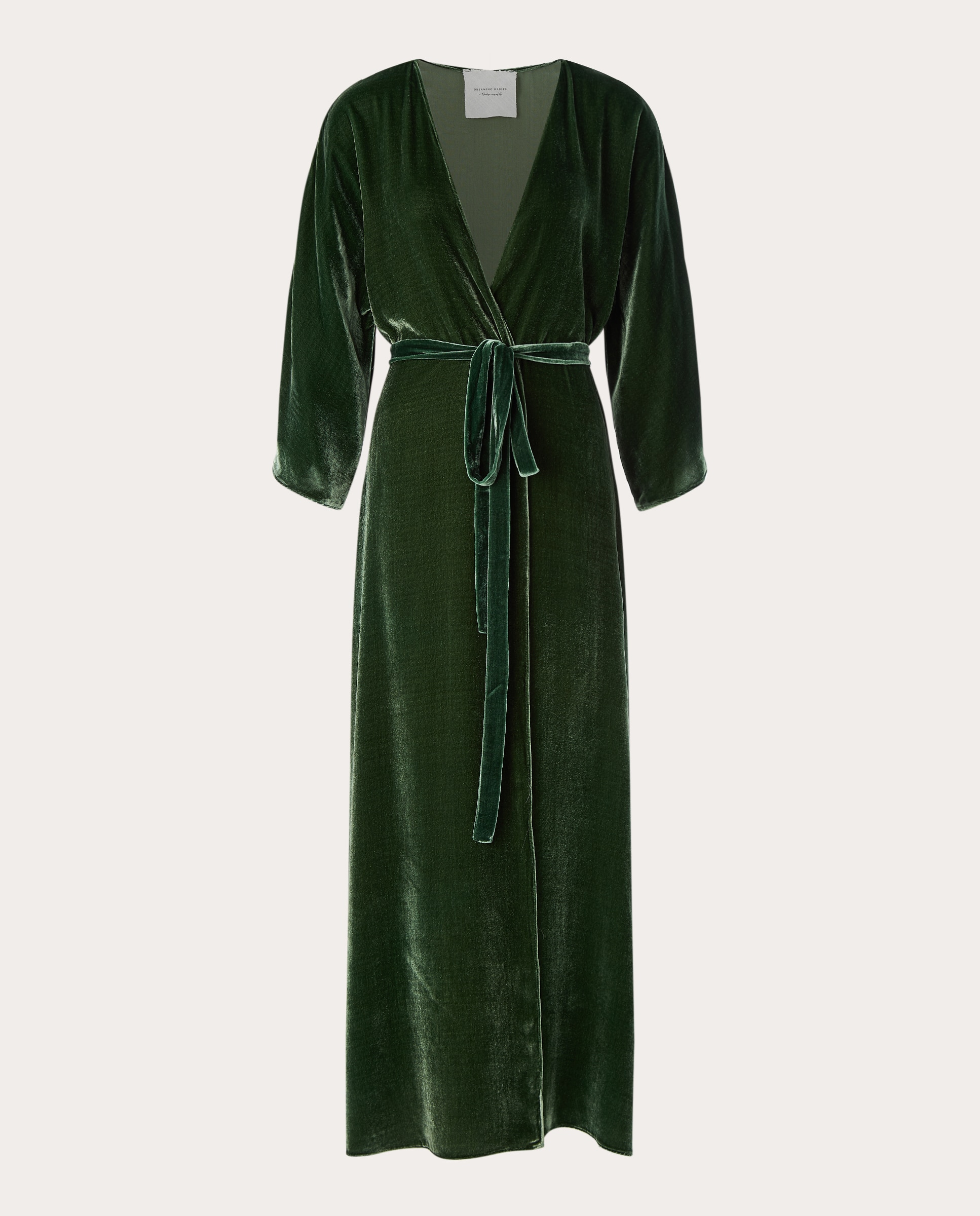 Imagen 0 de Bata Jane de terciopelo Verde