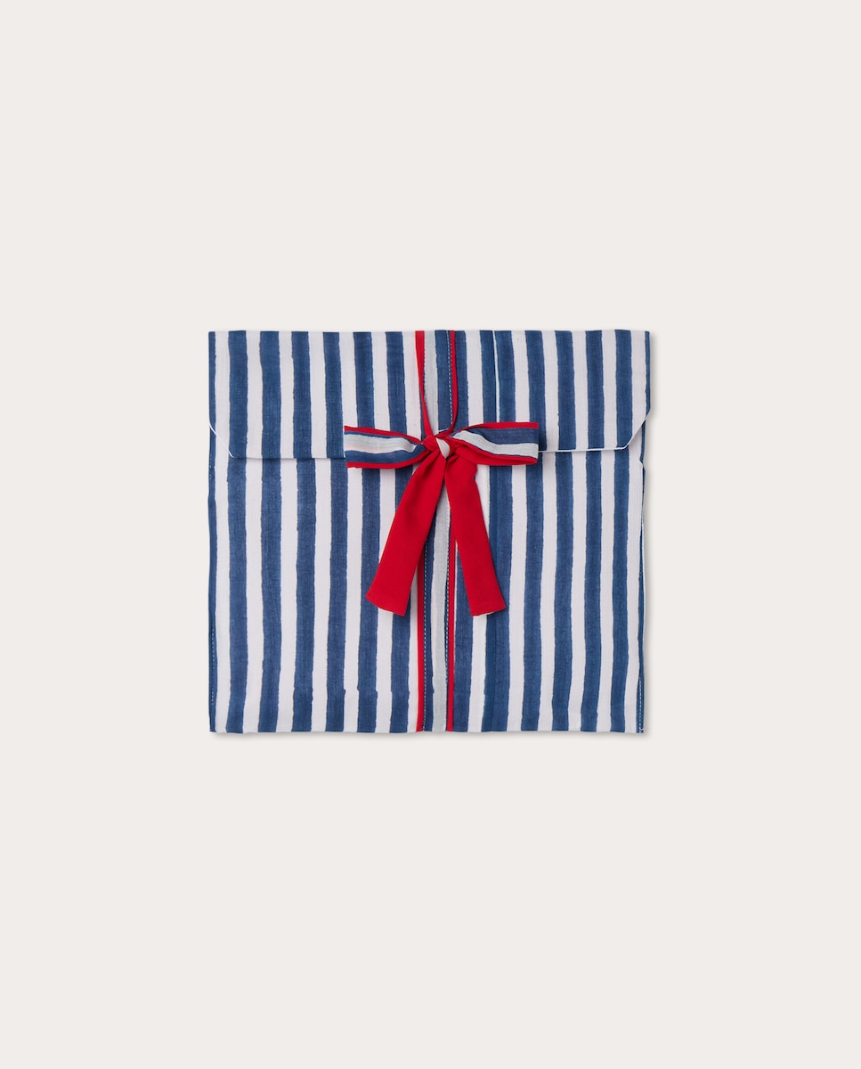 Pijama de algodón Azul-5