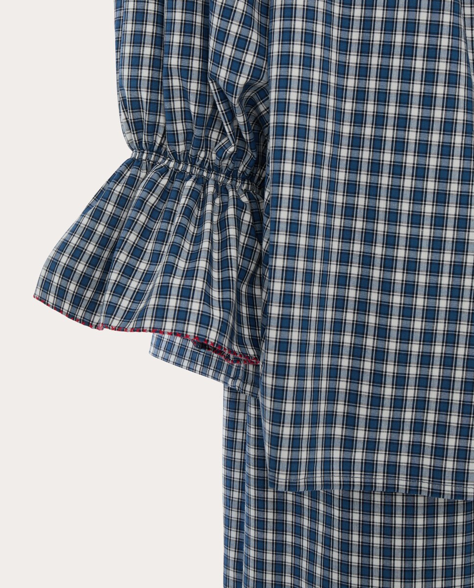 Pijama Malagasy de algodón Azul-3