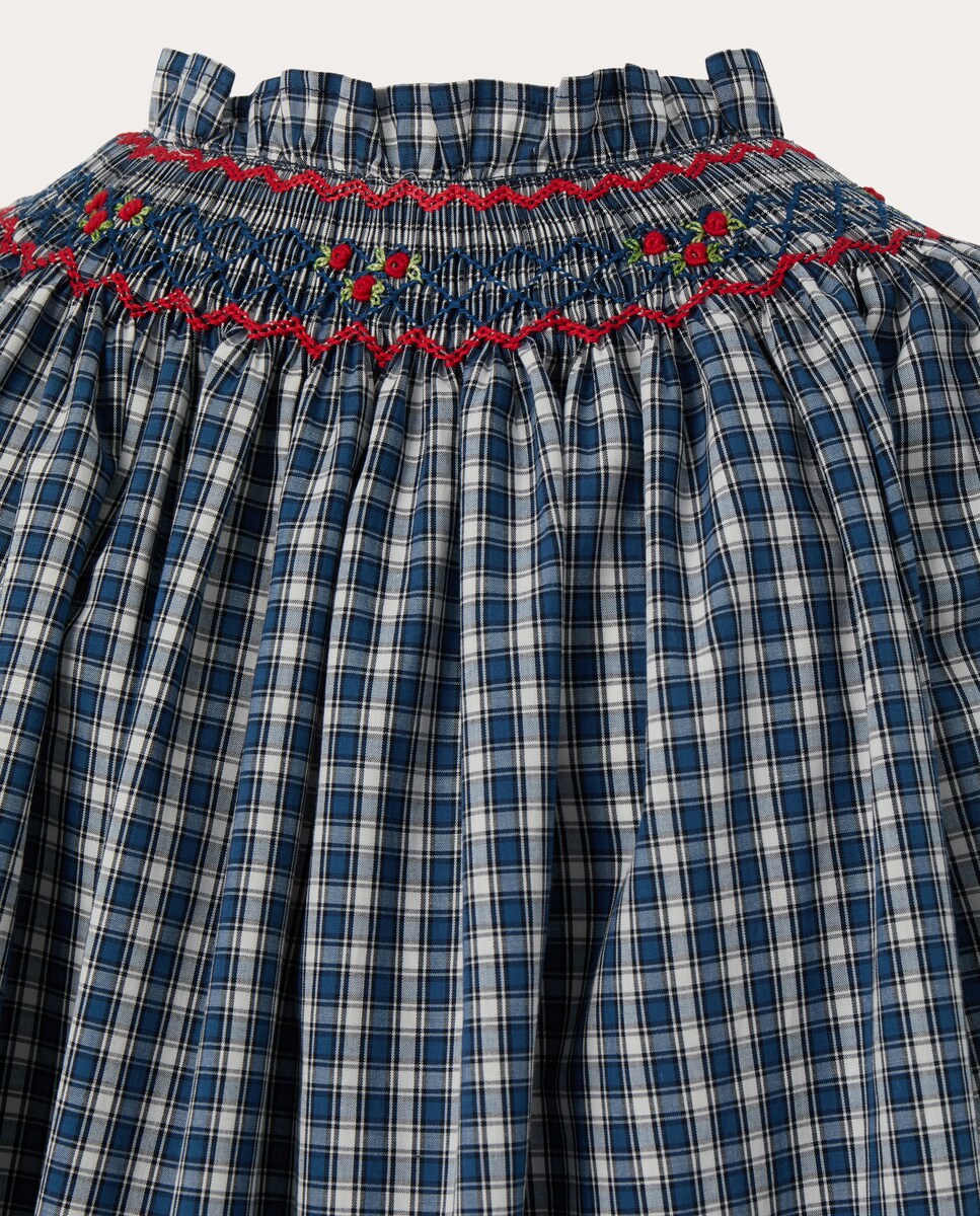 Pijama Malagasy de algodón Azul-4