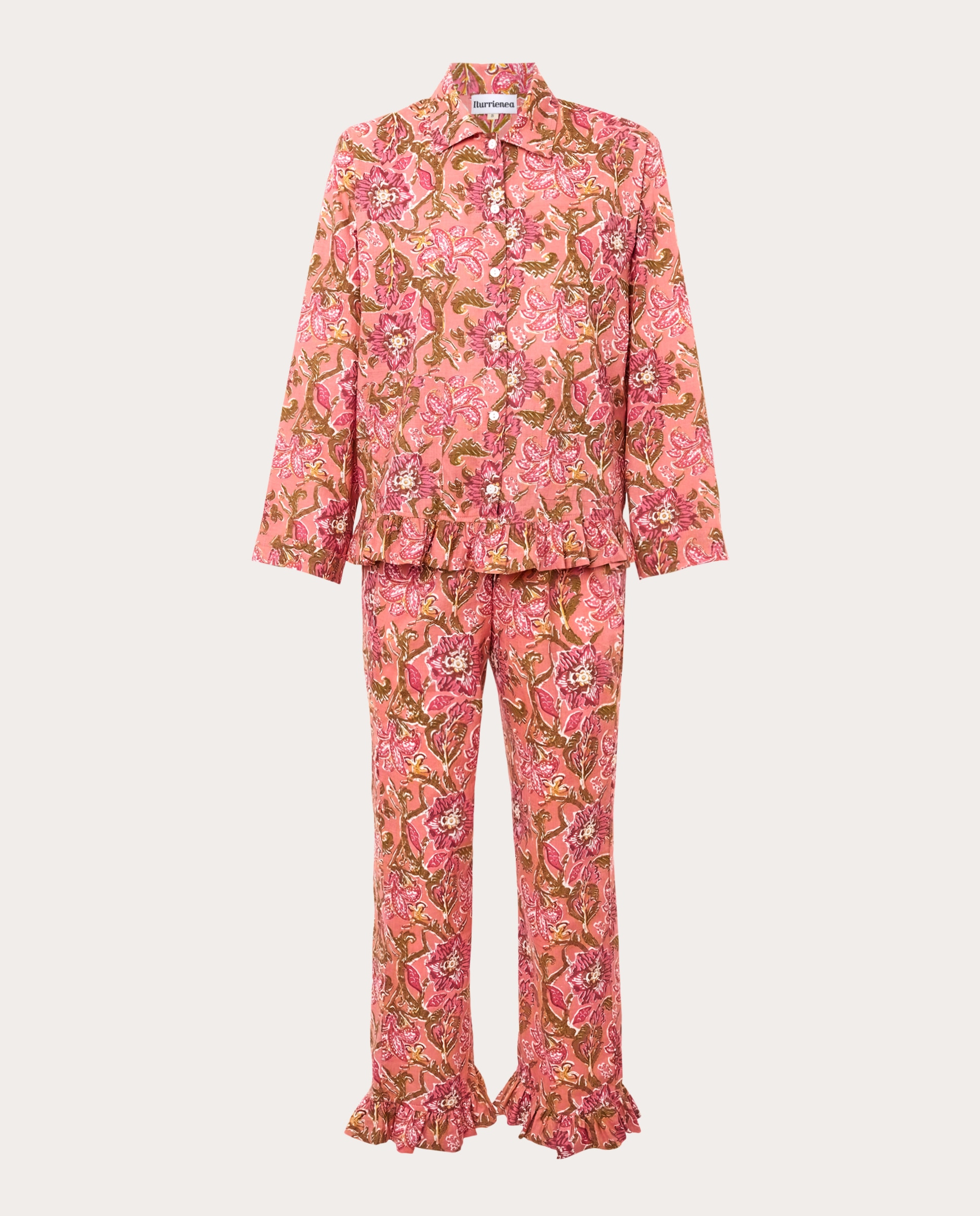 Imagen 0 de Pijama largo floral Rosa