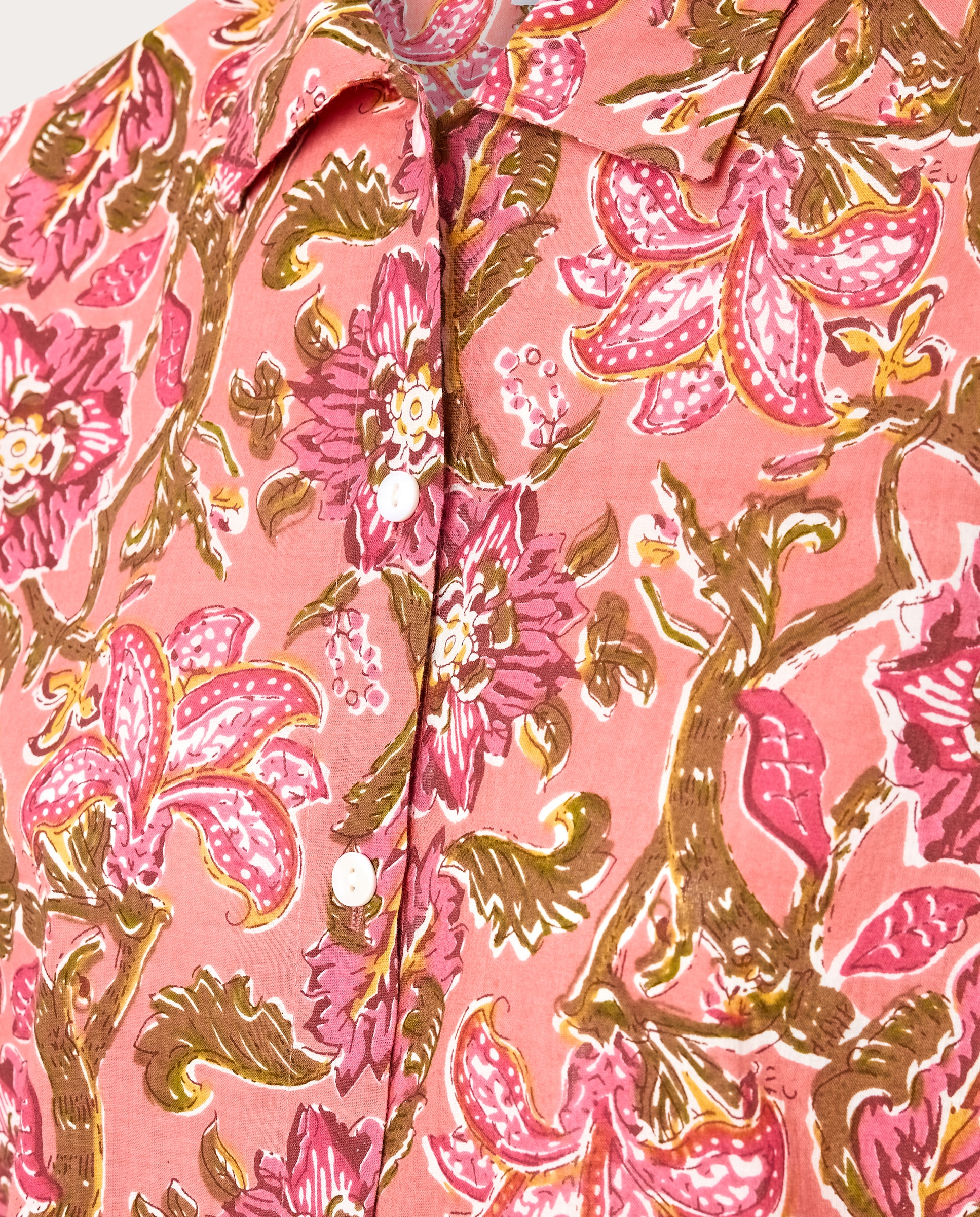 Pijama largo floral - Rosa Rosa-3