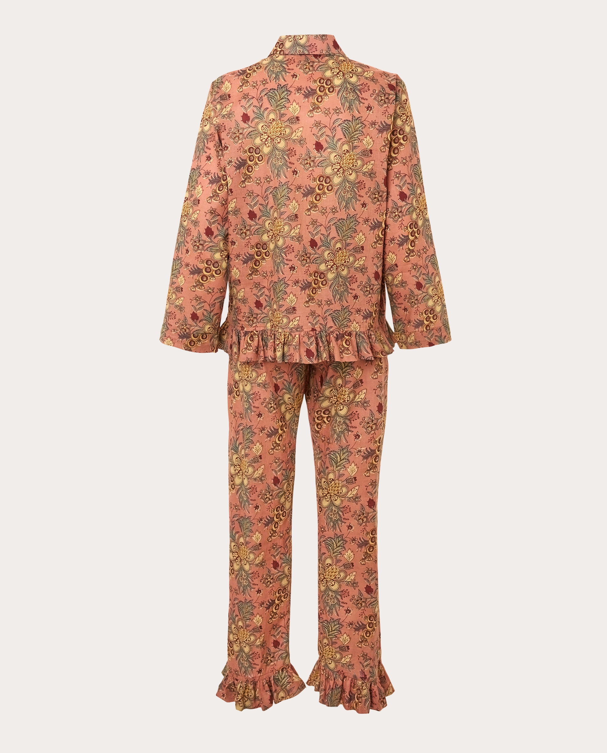 Pijama largo floral - Salmón Salmón-2