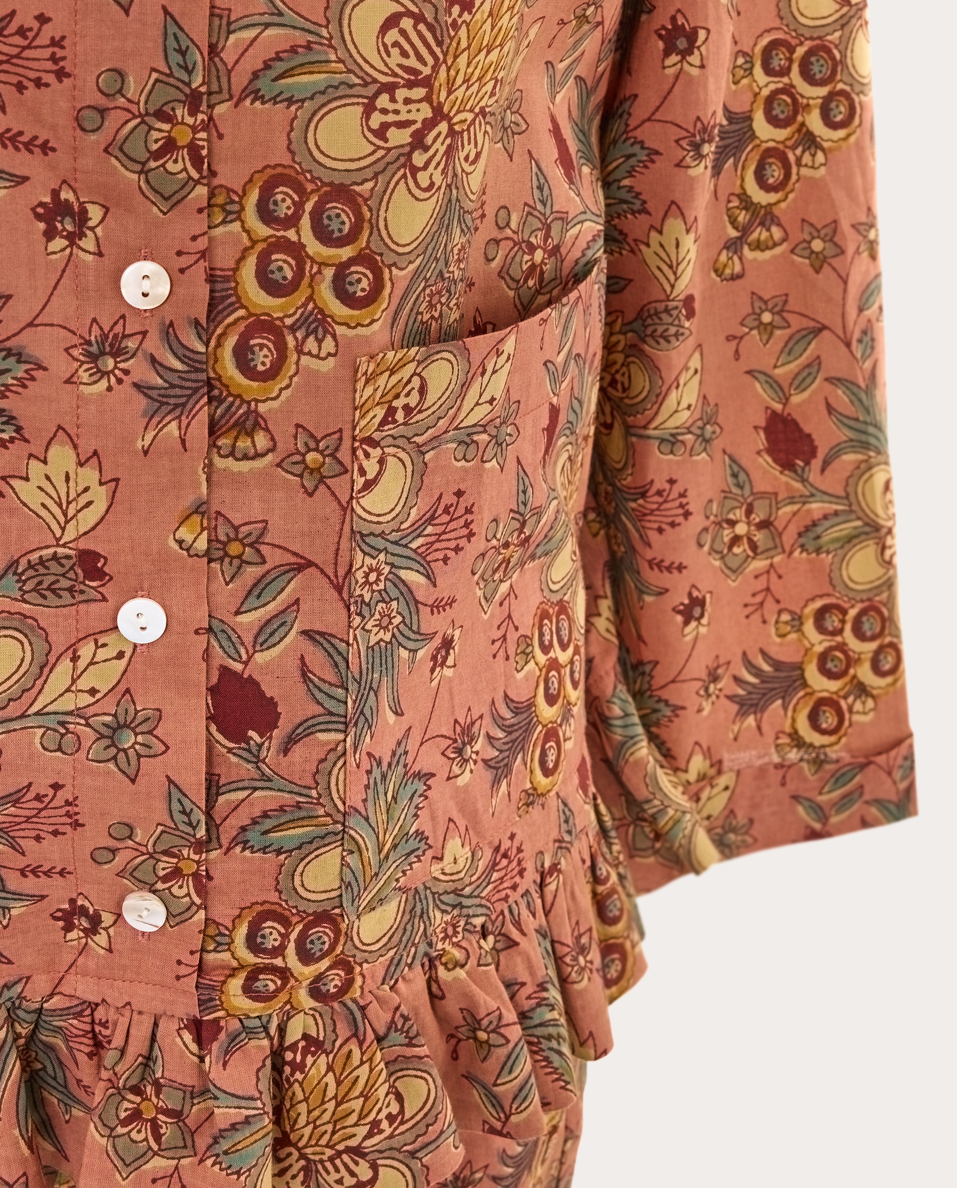 Pijama largo floral - Salmón Salmón-3