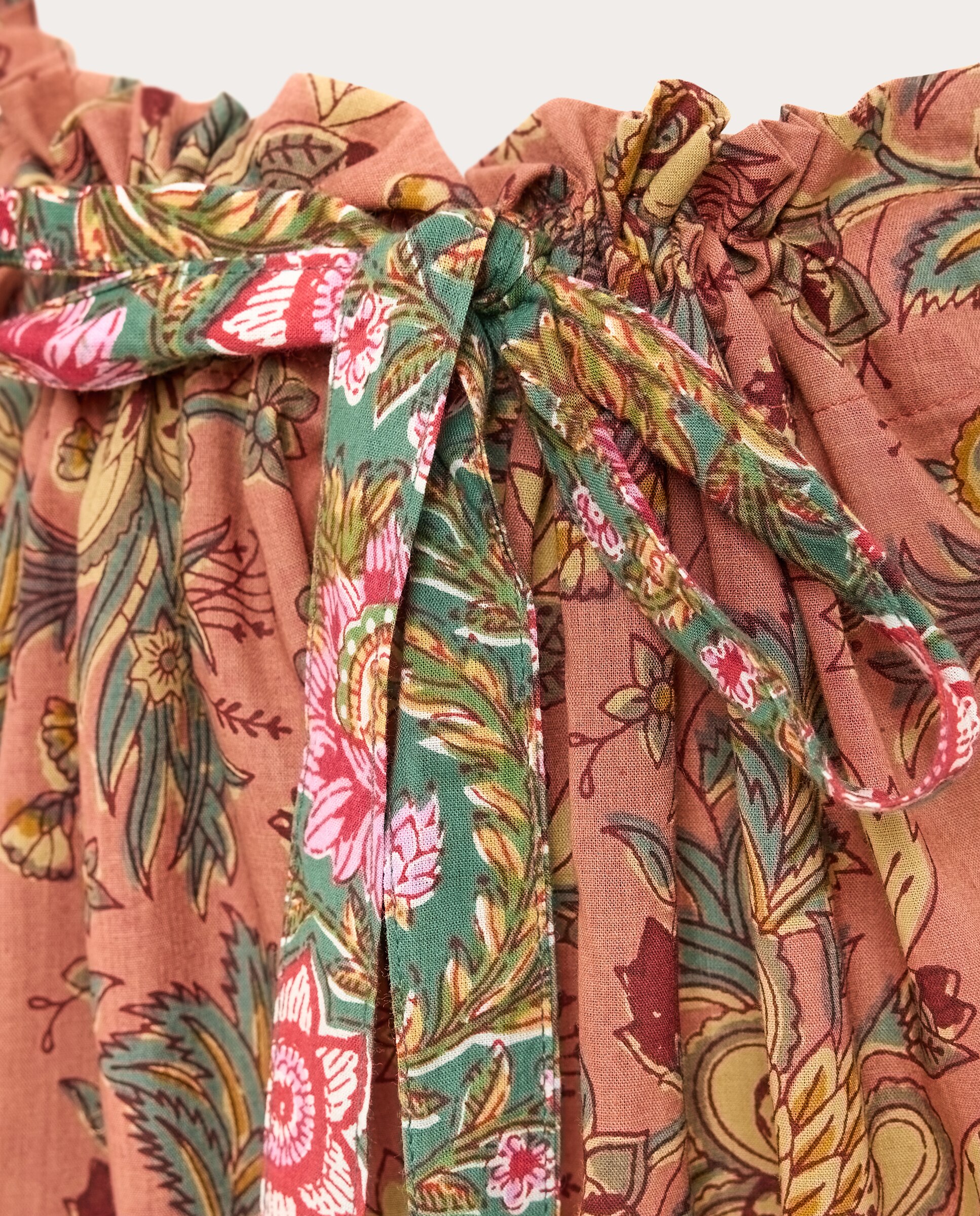 Pijama largo floral - Salmón Salmón-5