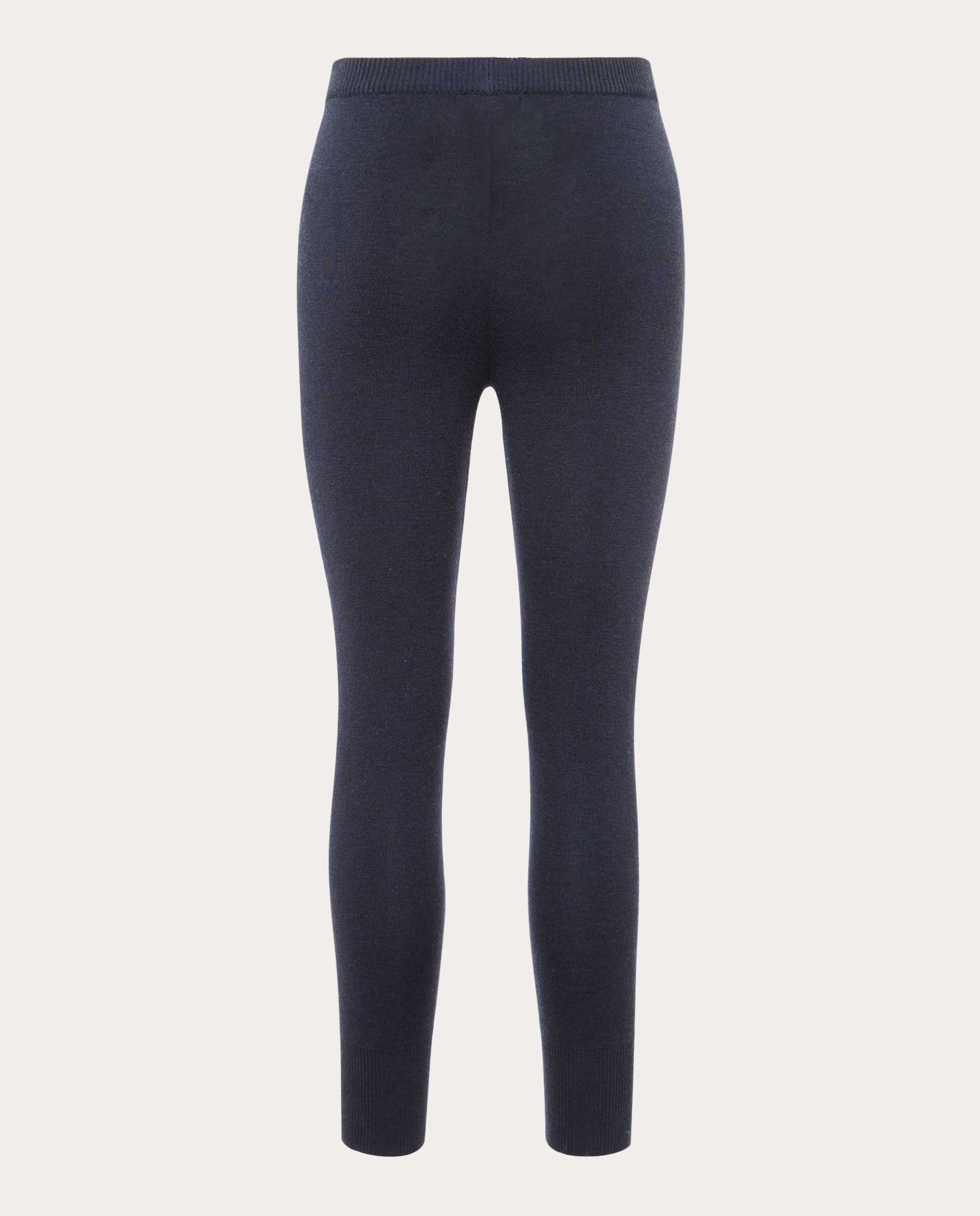 Pantalones rectos de lana - Azul marino Azul marino-2