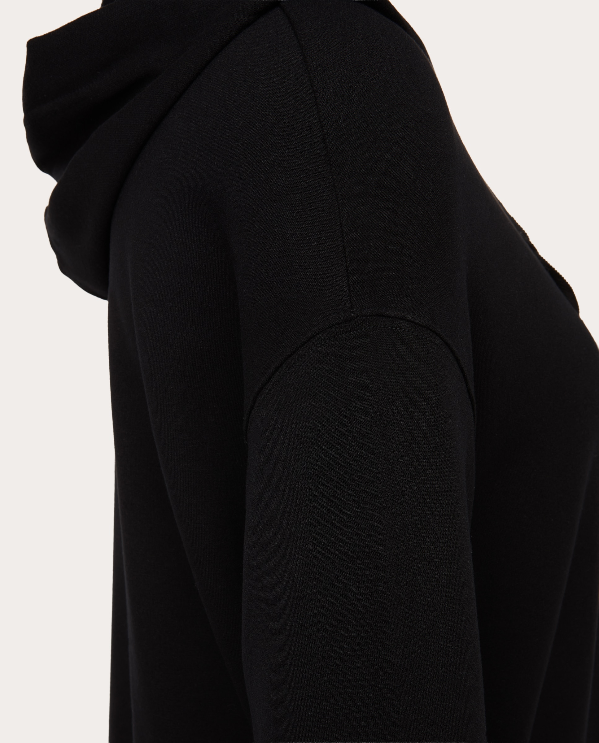 Cardigan com Capuz e Fecho de Correr Preto-4
