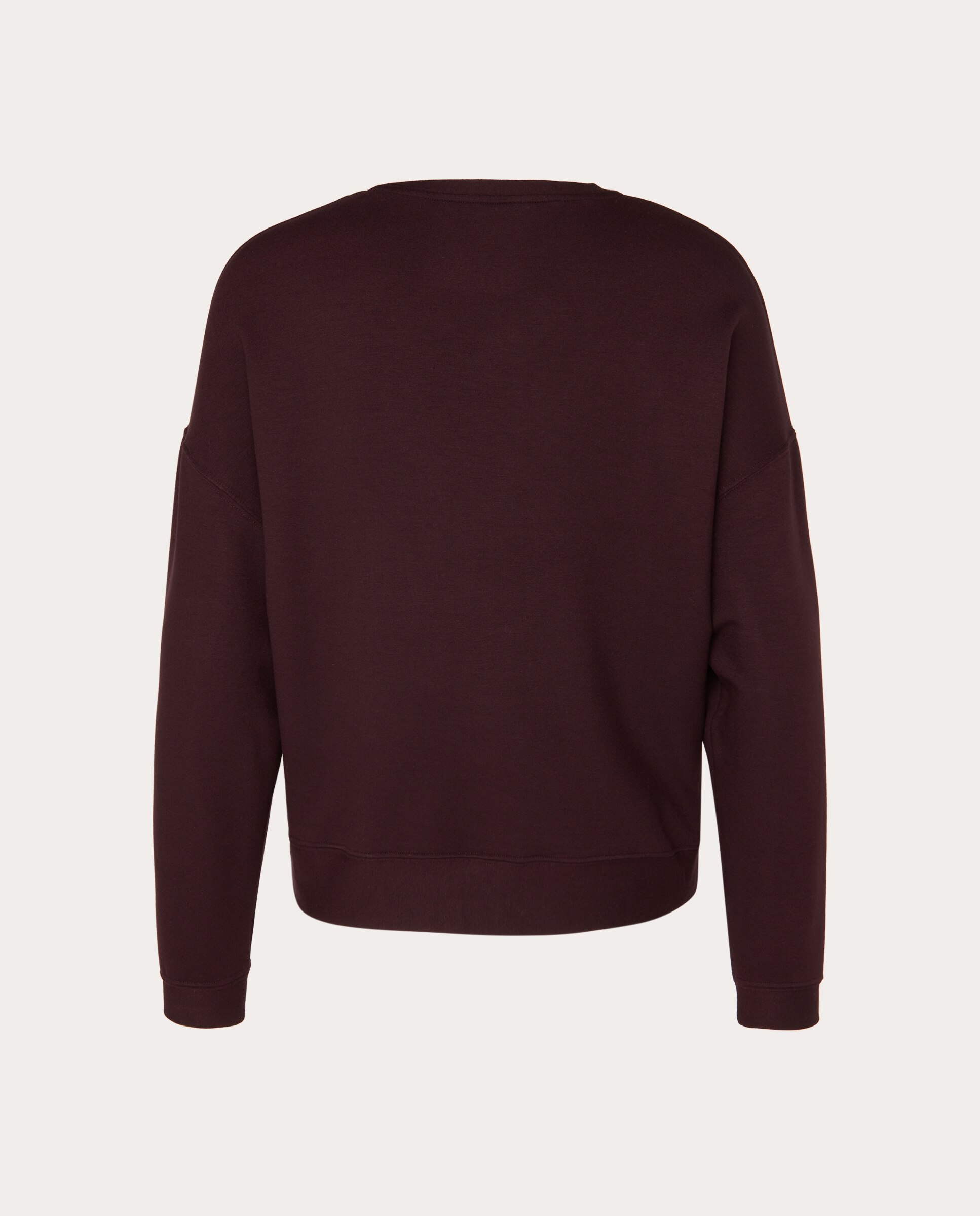 Camisola de Malha Fluida com Decote Redondo Roxo-2