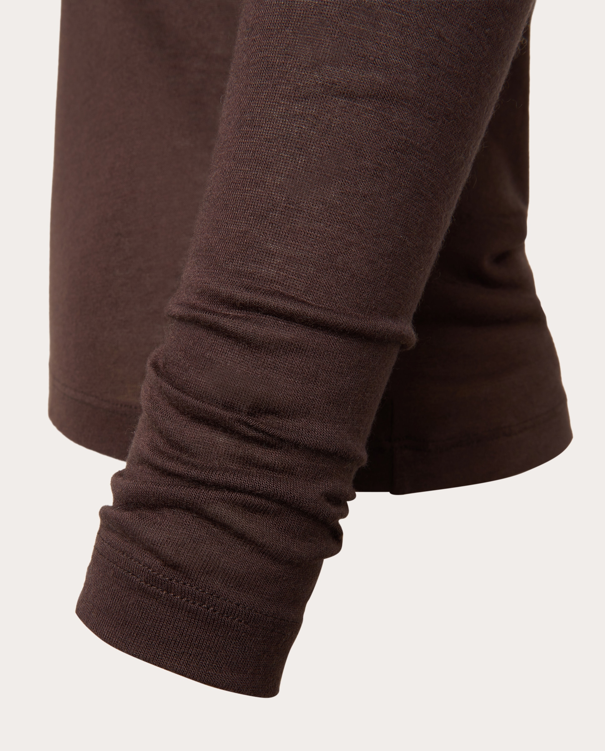 Camisola de Malha Fluida com Capuz Castanho-3