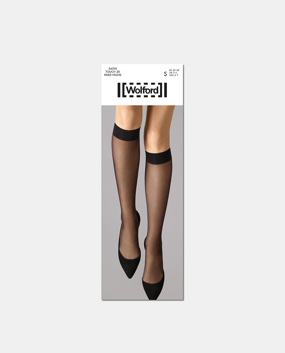 Meias Wolford de 20 deniers brilhantes Preto-1