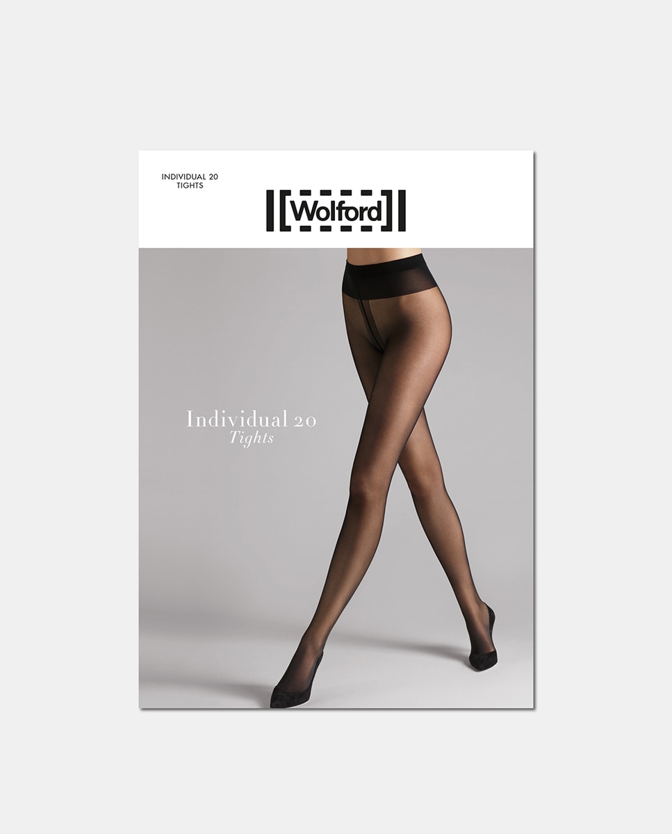 Collants Wolford de 20 deniers transparentes Preto-1