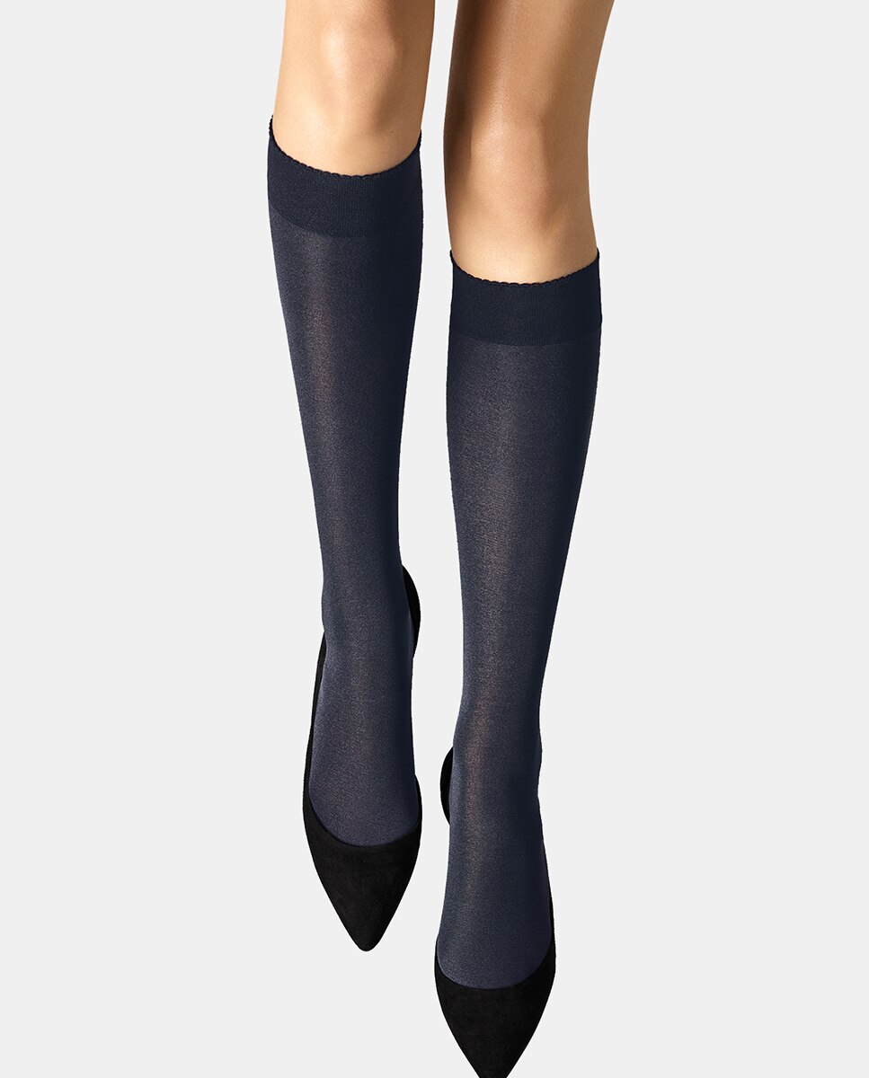 Meias Wolford de 50 deniers aveludadas Preto-2