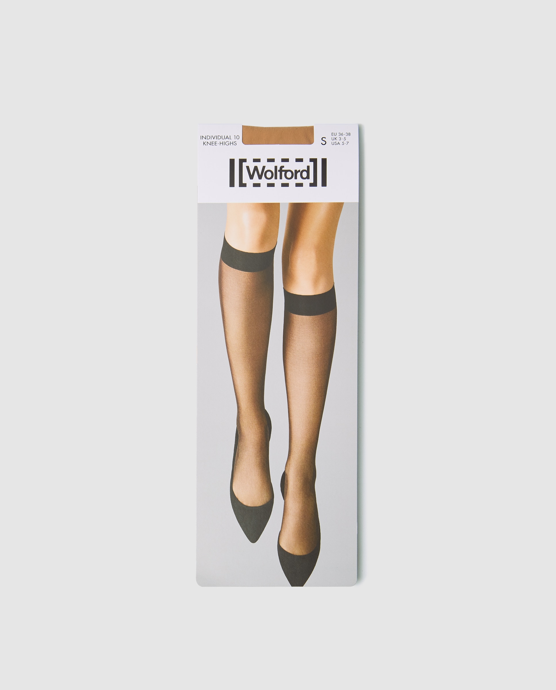 Meias Knee Highs Transparentes 10D Bege-1