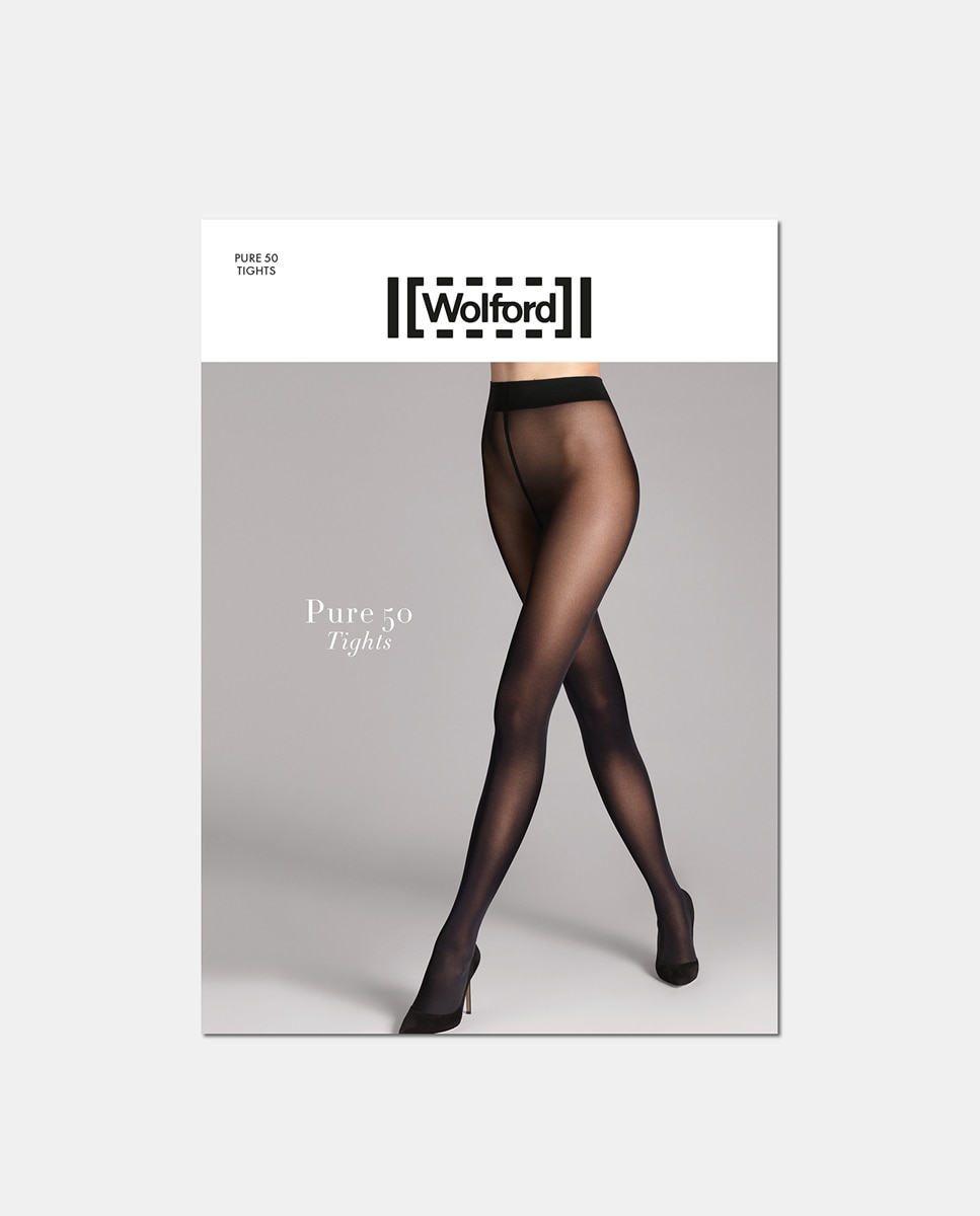 Collants Wolford de 50 deniers sem costuras Preto-1