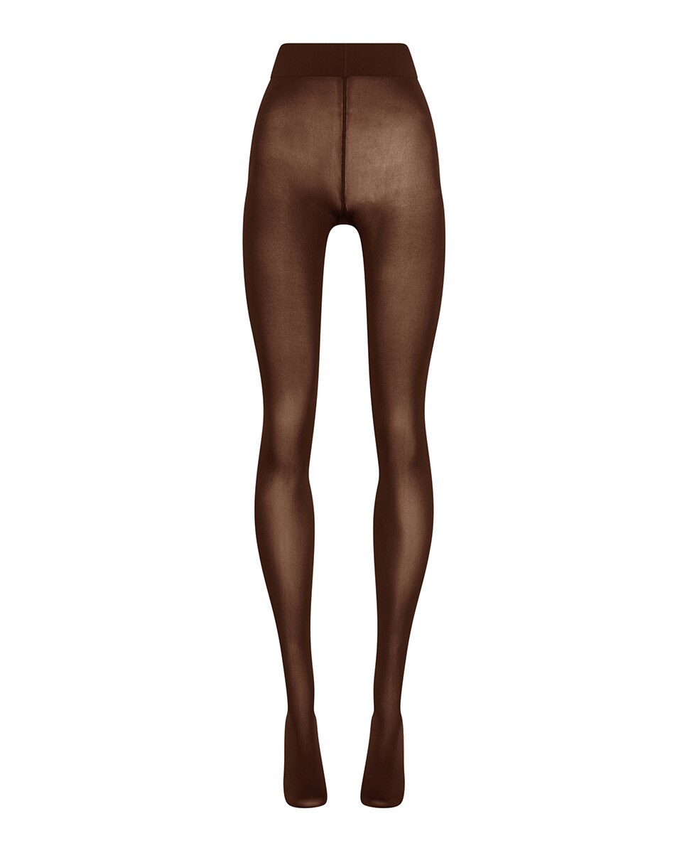 Collants Opacos com Acabamento Elástico Castanho-escuro-5