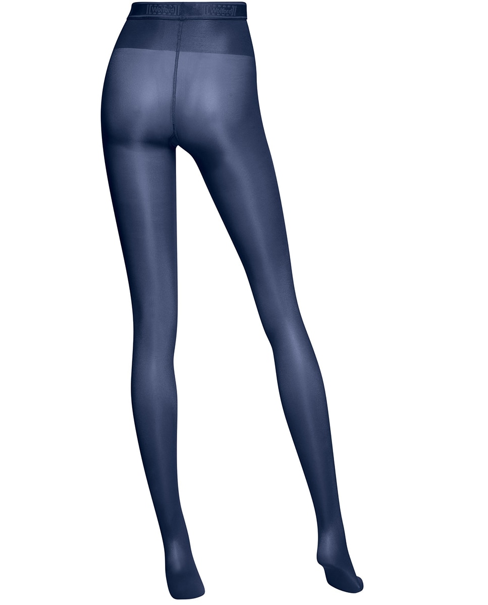 Collants de 40 Deniers Brilhantes Azul-índigo-2
