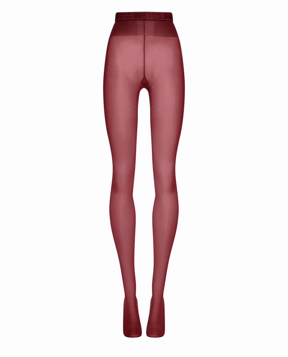 Panties 8 denier acabado brillo - Wolford - Rojo Rojo-5