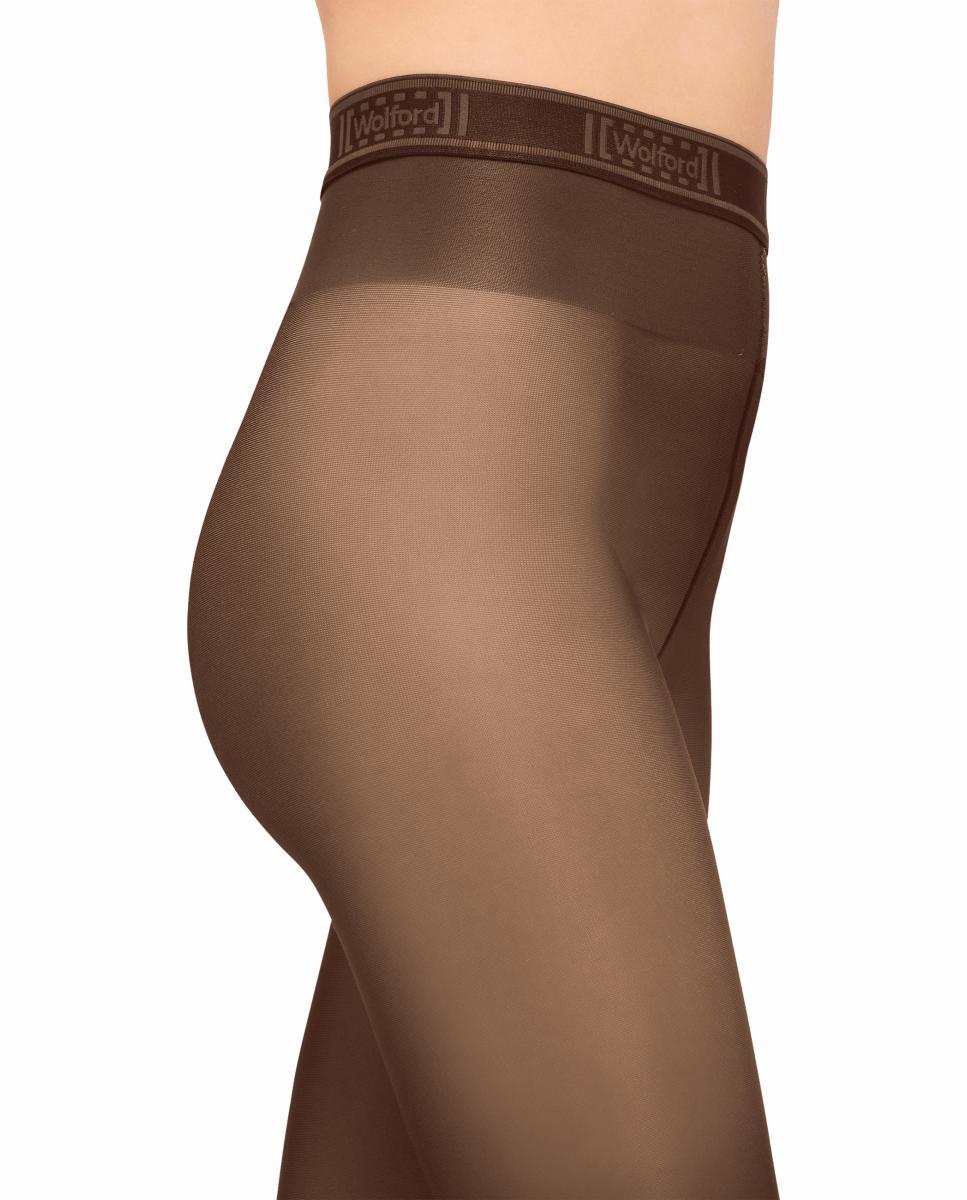Panties 8 denier acabado brillo - Wolford - Marrón Marrón-4