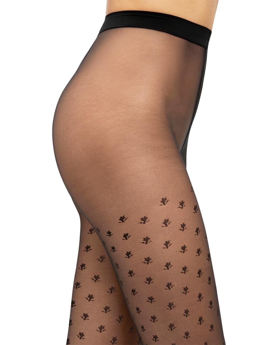 Panties con motivos florales - Wolford - Negro Negro-4