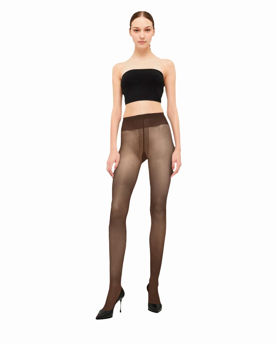 Collants de 20 Deniers Transparentes com Acabamento Mate Castanho-2