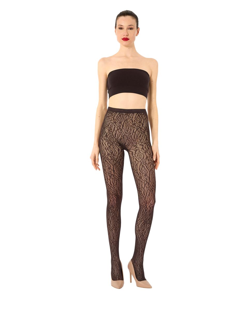 Panties de encaje con flores - Wolford - Marrón Marrón-2