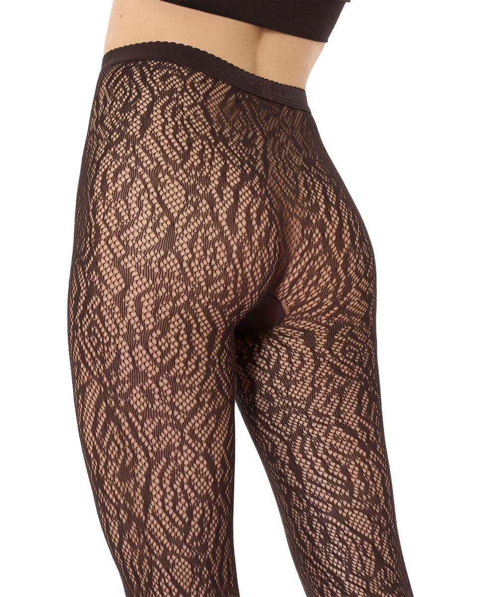 Panties de encaje con flores - Wolford - Marrón Marrón-4