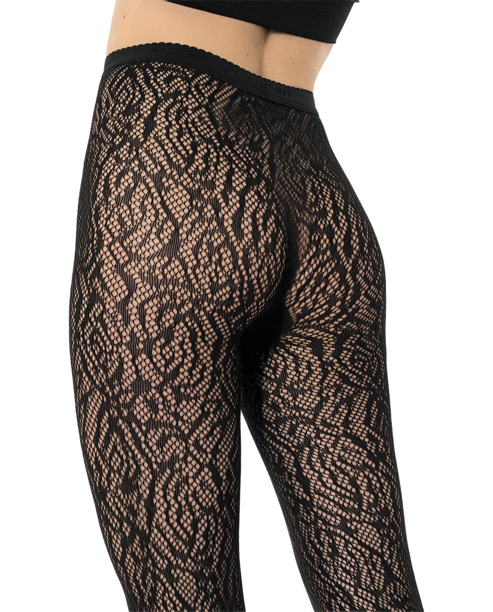 Panties de encaje con flores - Wolford - Negro Negro-4