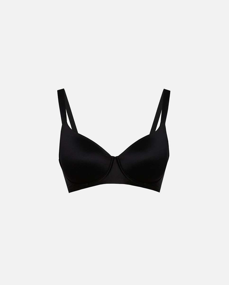 Soutien com Aros com Brilho Acetinado Preto-6