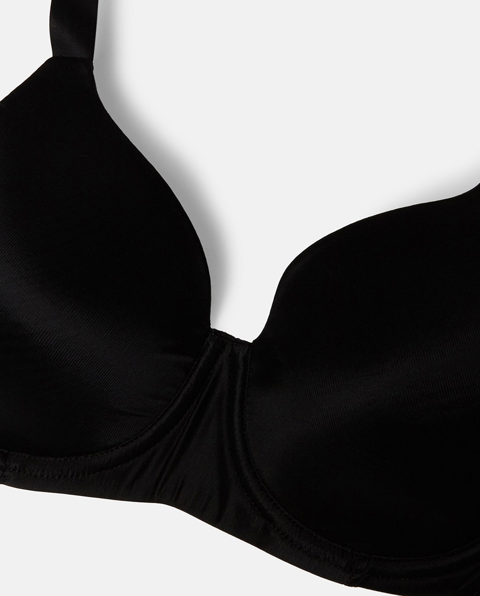Soutien com Aros com Brilho Acetinado Preto-7