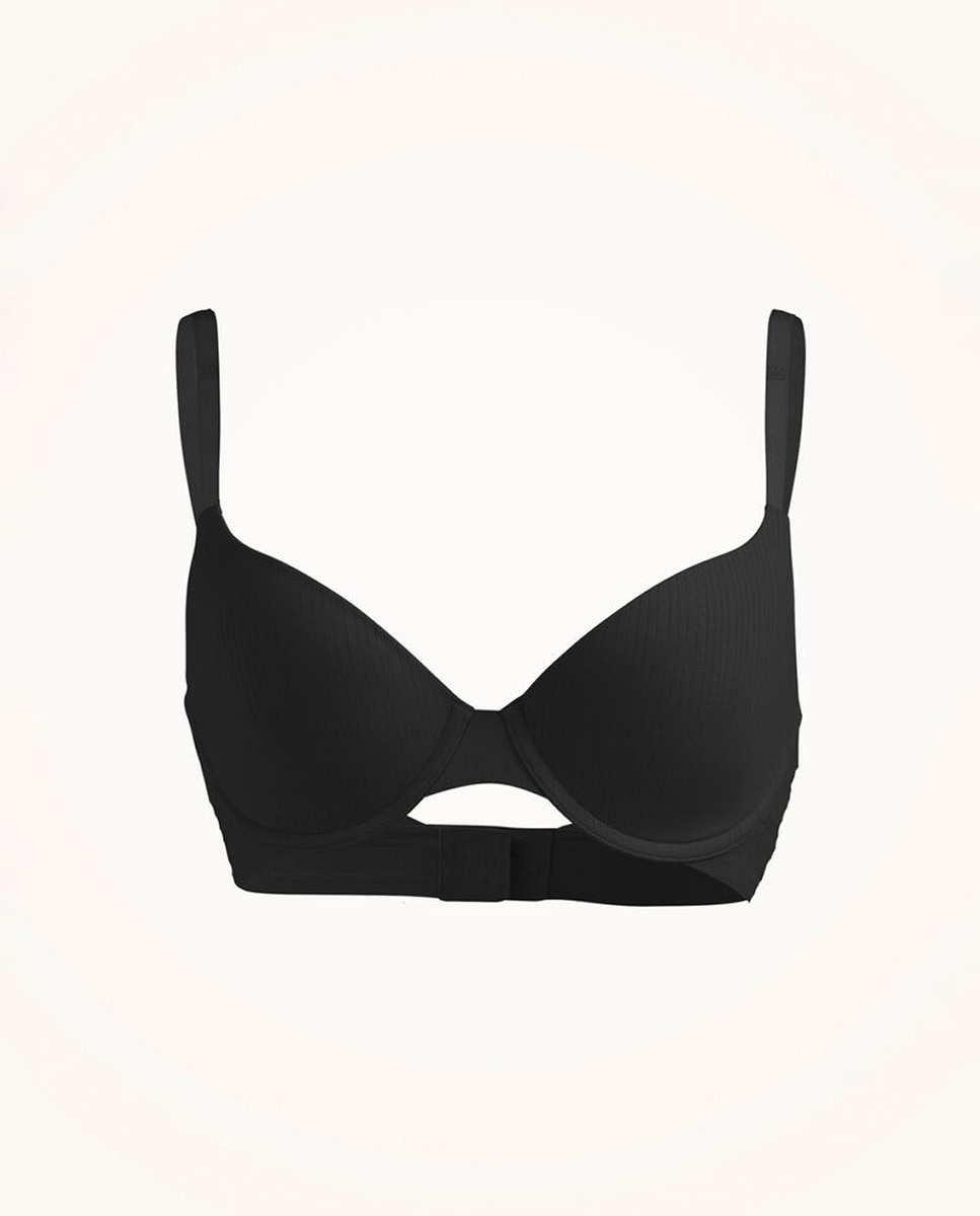 Sujetador con aro de tejido canalé - Wolford - Gris claro Gris claro-2