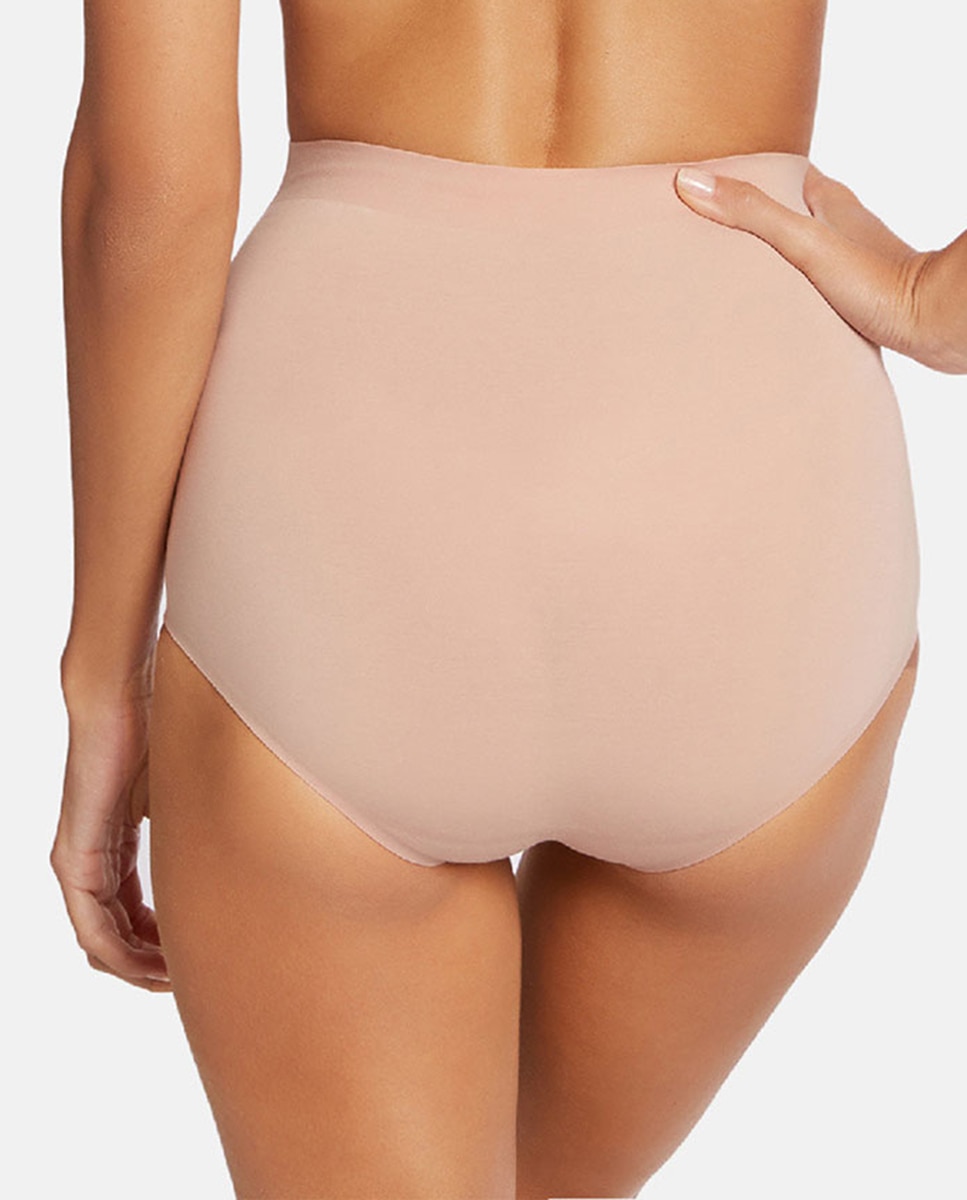 Cueca Adelgaçante 3W de Cintura Subida Castanho-3
