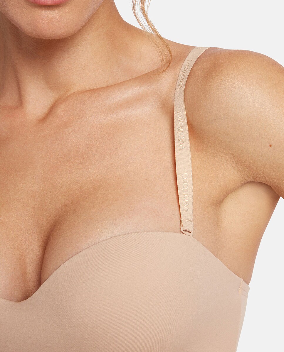 Body Tipo Tanga com Soutien Bandeau Castanho-3