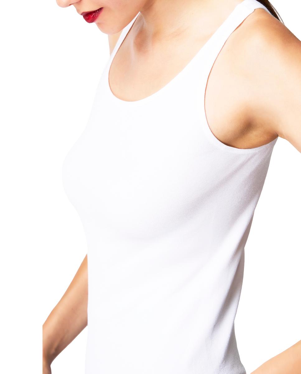 Imagen 2 de Top de mujer sin mangas ajustado - Wolford - Blanco Blanco
