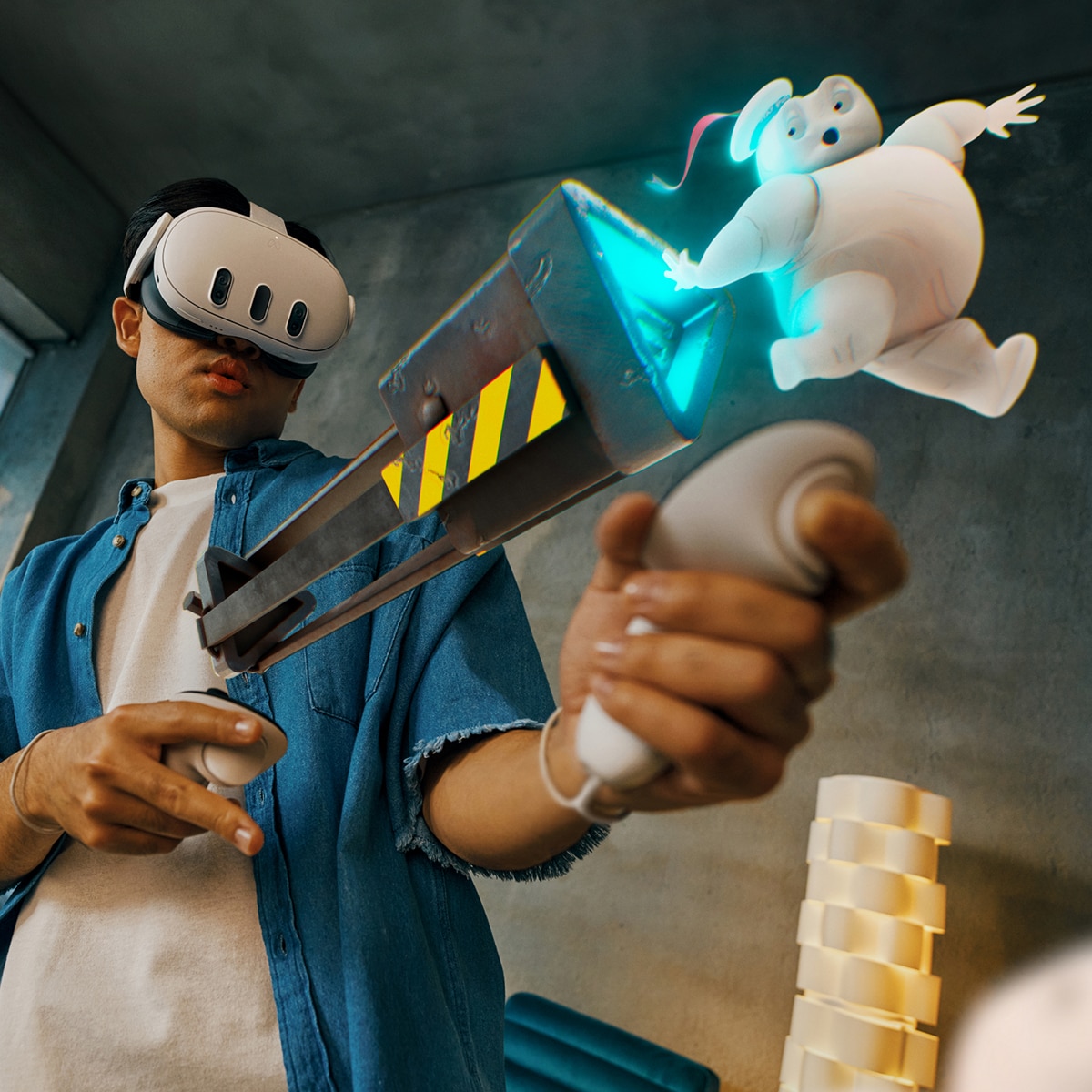 Gafas de realidad mixta Meta Quest 3 (realidad virtual incluida), 128 GB Blanco-6