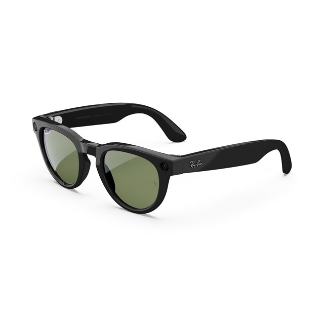 Gafa de sol inteligente Ray-Ban Meta  Headliner negro brillante, Polarizadas, Ajuste de puente alto