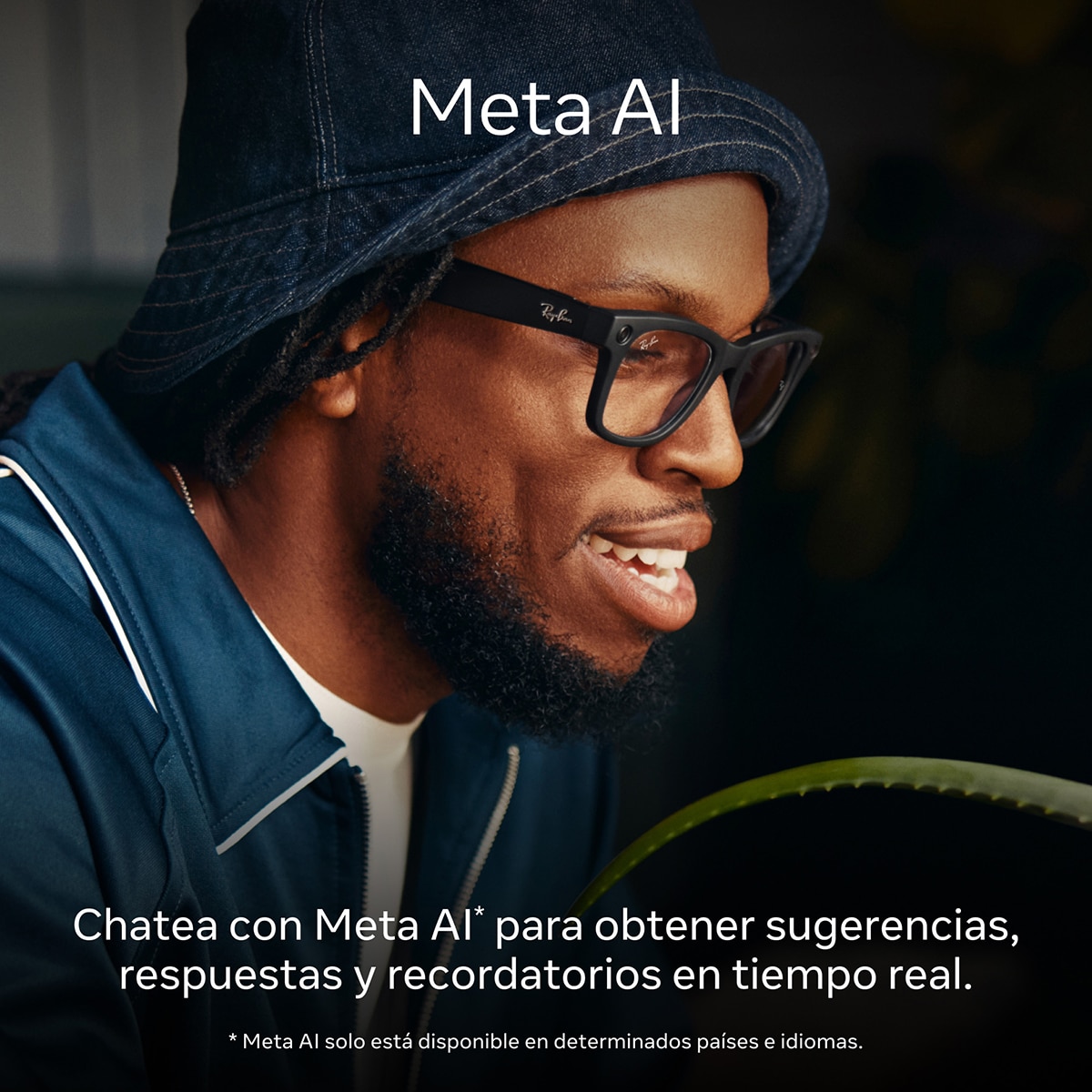 Gafa de sol inteligente Ray-Ban Meta  Headliner negro brillante, Polarizadas, Ajuste de puente alto Negro-4