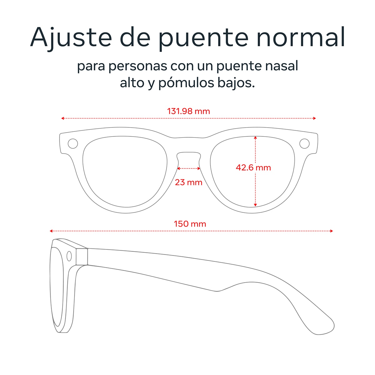 Gafa de sol inteligente Ray-Ban Meta  Headliner negro brillante, Polarizadas, Ajuste de puente alto Negro-7
