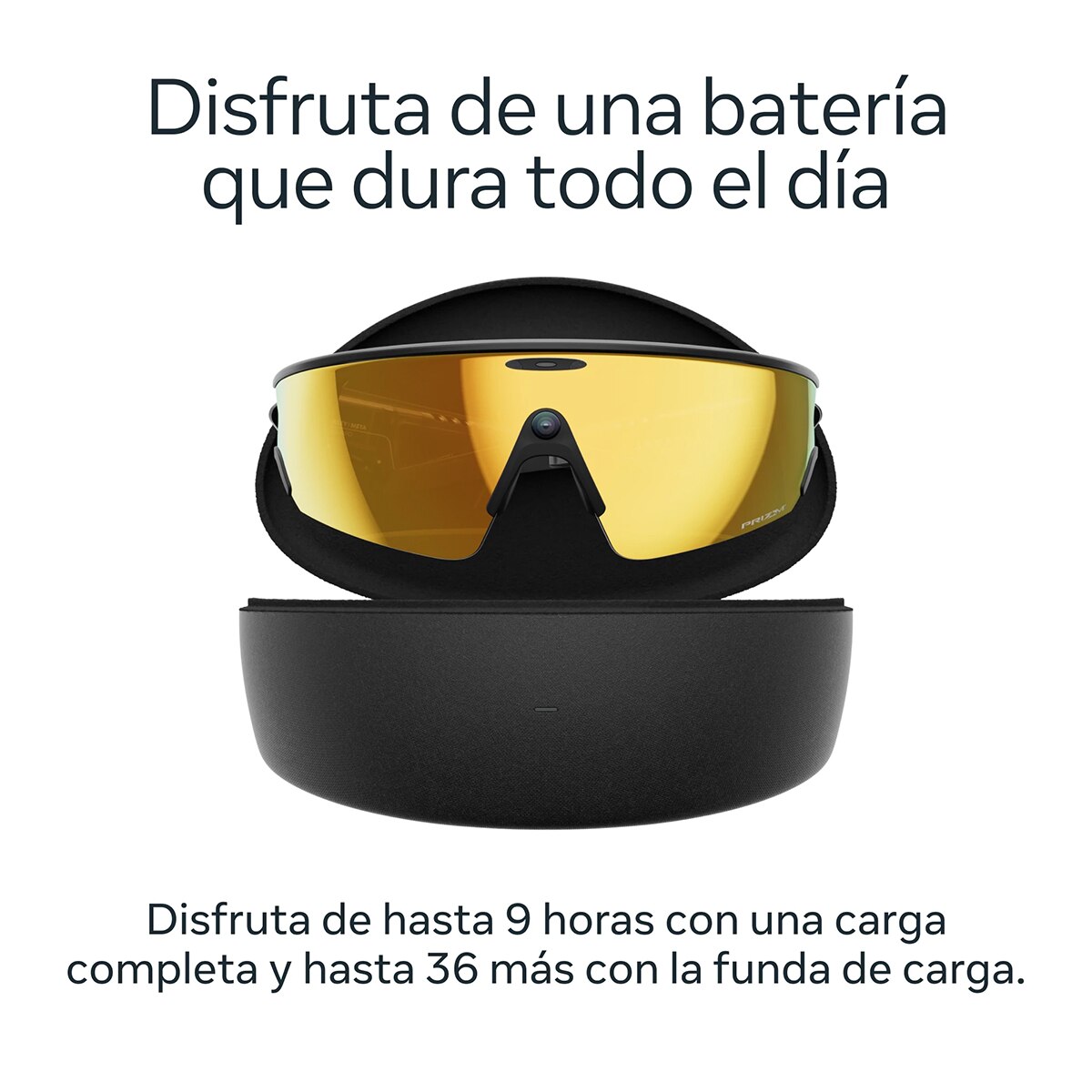 Gafas con IA Oakley Meta Vanguard con Meta AI y compatibilidad de audio, foto y vídeo, Negro Prizm 24K Negro-8