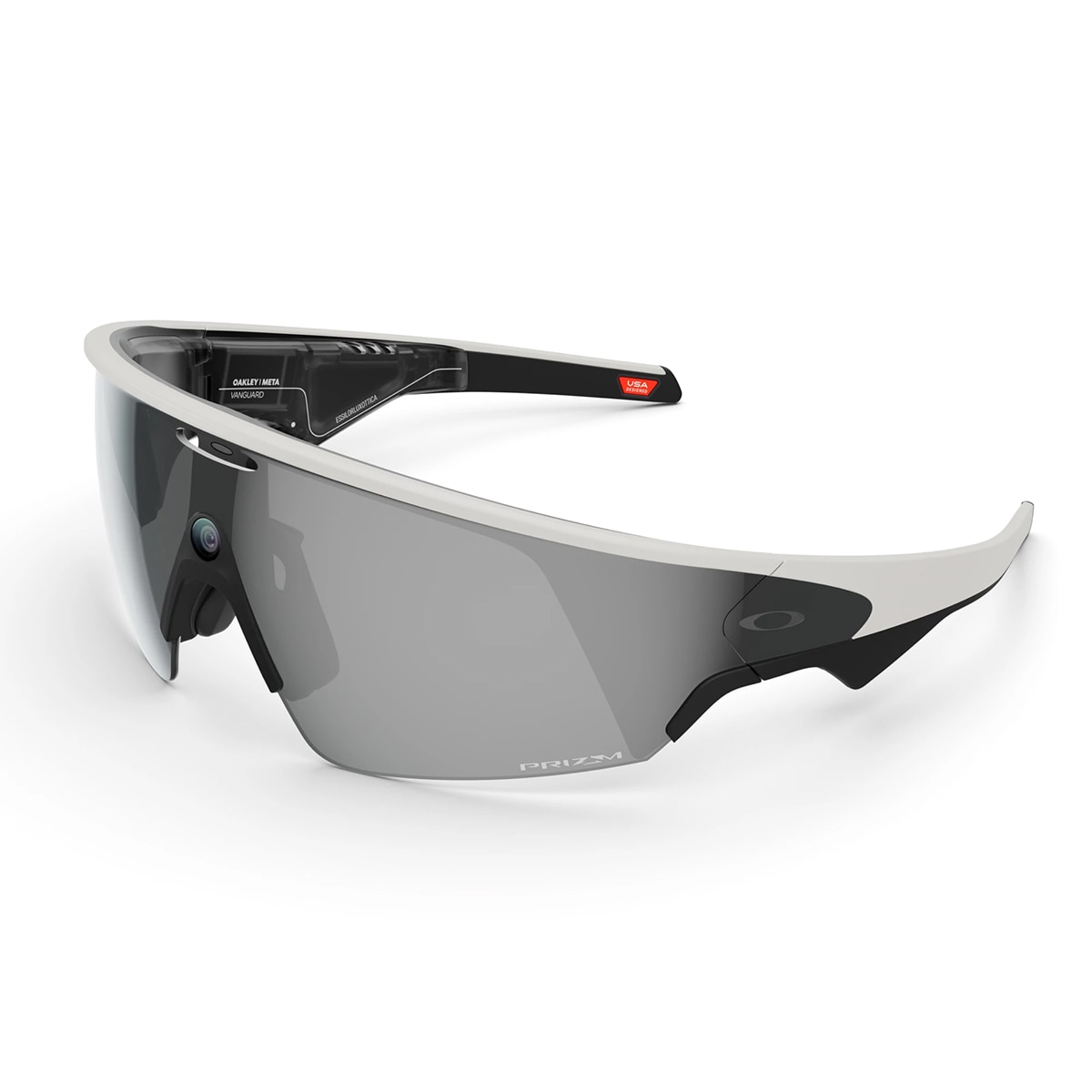 Imagen 0 de Gafas con IA Oakley Meta Vanguard con Meta AI y compatibilidad de audio, foto y vídeo, Blanco, Prizm negro