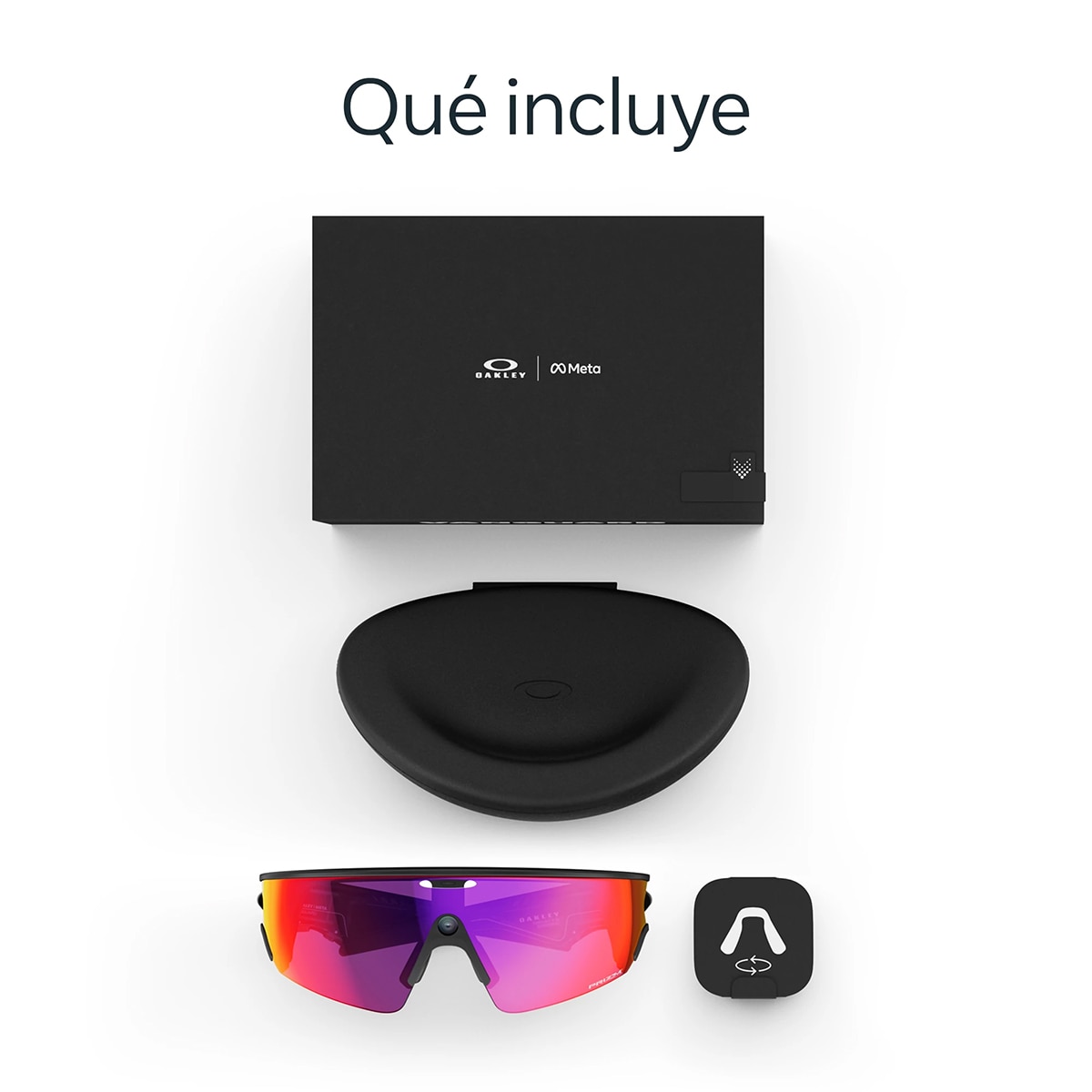 Gafas con IA Oakley Meta Vanguard con Meta AI y compatibilidad de audio, foto y vídeo, negro, Prizm Road 8