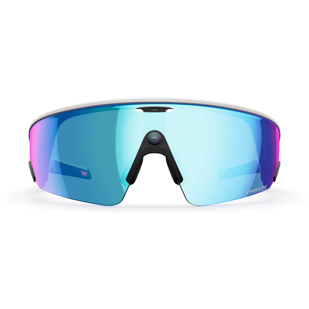 Gafas con IA Oakley Meta Vanguard con Meta AI y compatibilidad de audio, foto y vídeo, blanco, Prizm Sapphire 2
