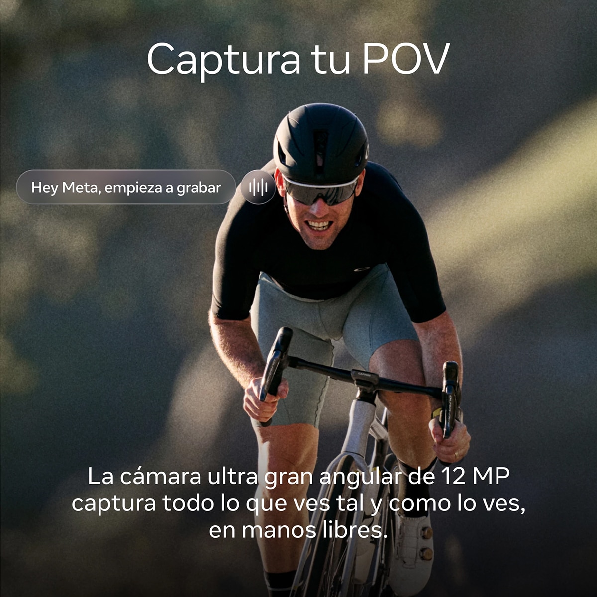 Gafas con IA Oakley Meta Vanguard con Meta AI y compatibilidad de audio, foto y vídeo, blanco, Prizm Sapphire 4