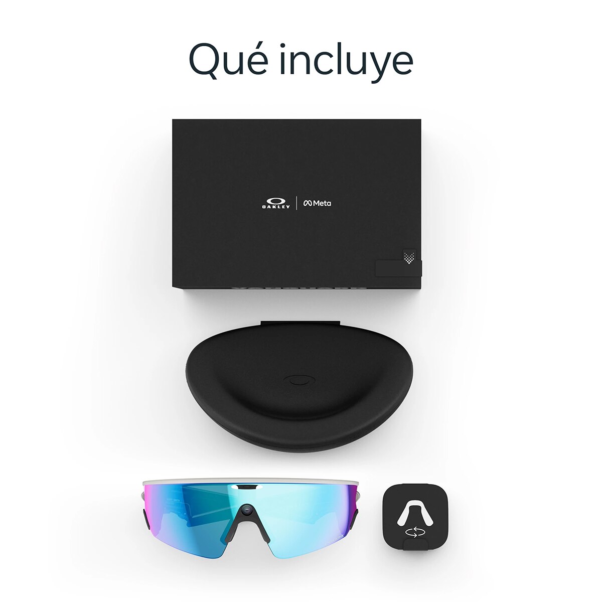 Gafas con IA Oakley Meta Vanguard con Meta AI y compatibilidad de audio, foto y vídeo, blanco, Prizm Sapphire 8